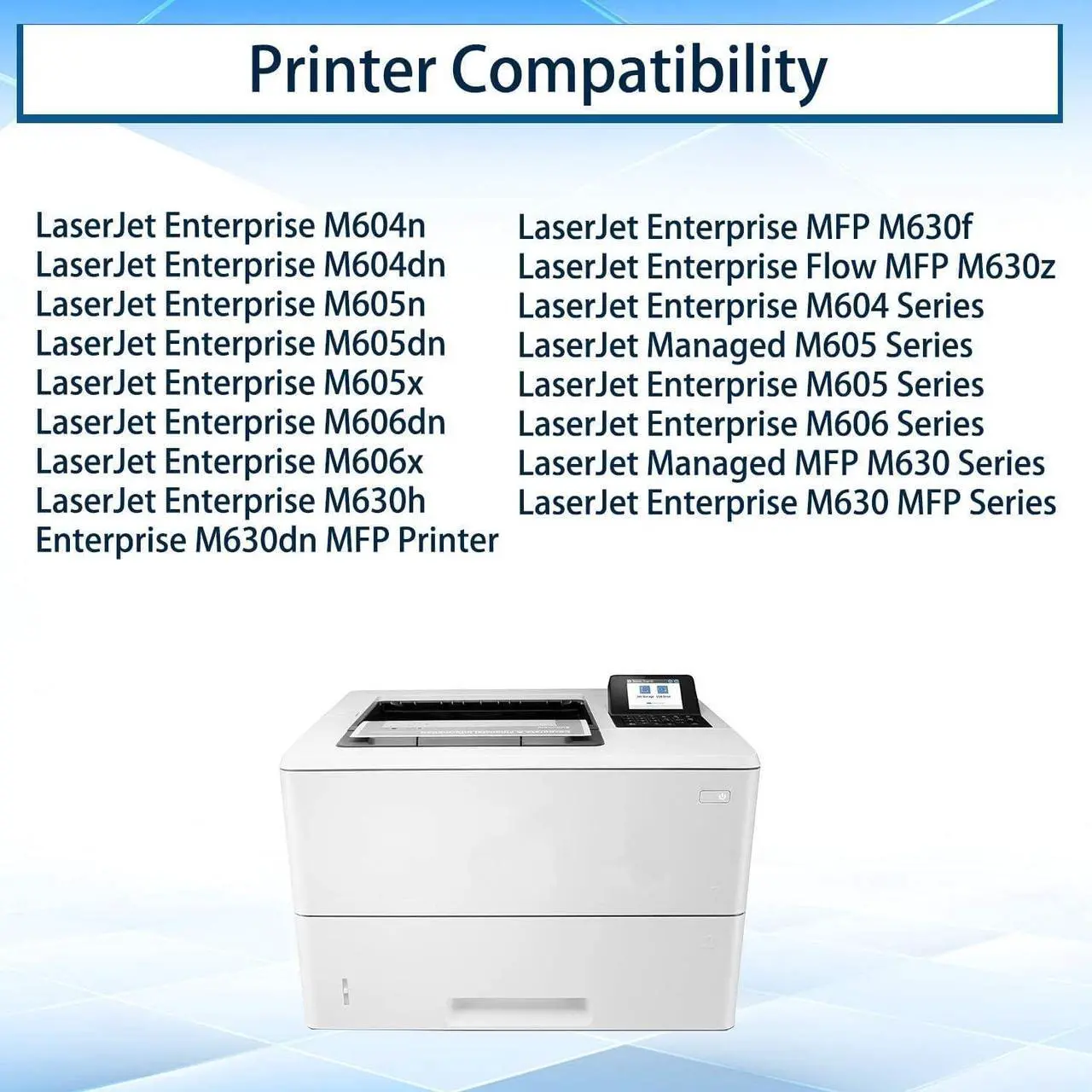 Alt view image 2 of 6 - 81A Black Toner Cartridge CF281A Compatible Replacement  81A CF281A Toner Laser Enterprise M604 M605 M606 Series; Laser Enterprise MFP M630 Series (Black, 2-Pack)