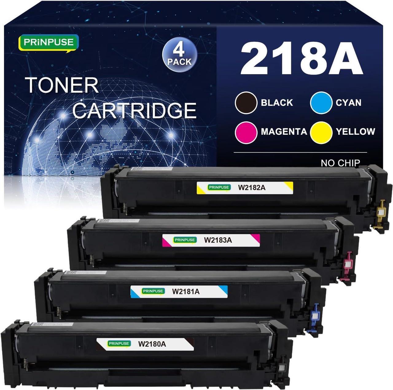Main image of 218A Toner Cartridge 4 Pack no chip Compatible  218A 218X  Printer Color Laserjet Pro 3201DW MFP 3301SDW 3301FDW 3301CDW(W2180A W2181A W2182A W2183A)