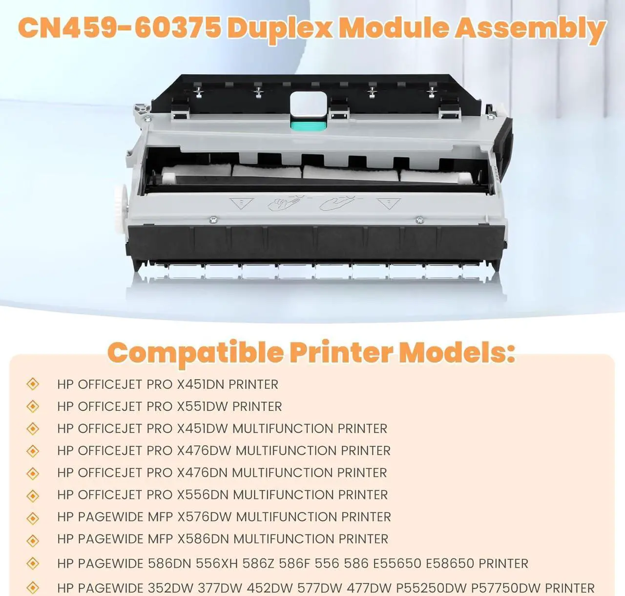 Alt view image 3 of 7 - CN598-67004 CN459-60375 Duplex Module Assembly Compatible with hp Officejet Pro X451 X452 X476 X477 X551 X552 X576 X577, CN459-60377 Printer Ink Waste Collection Unit Compatible with hp973 974 Printer
