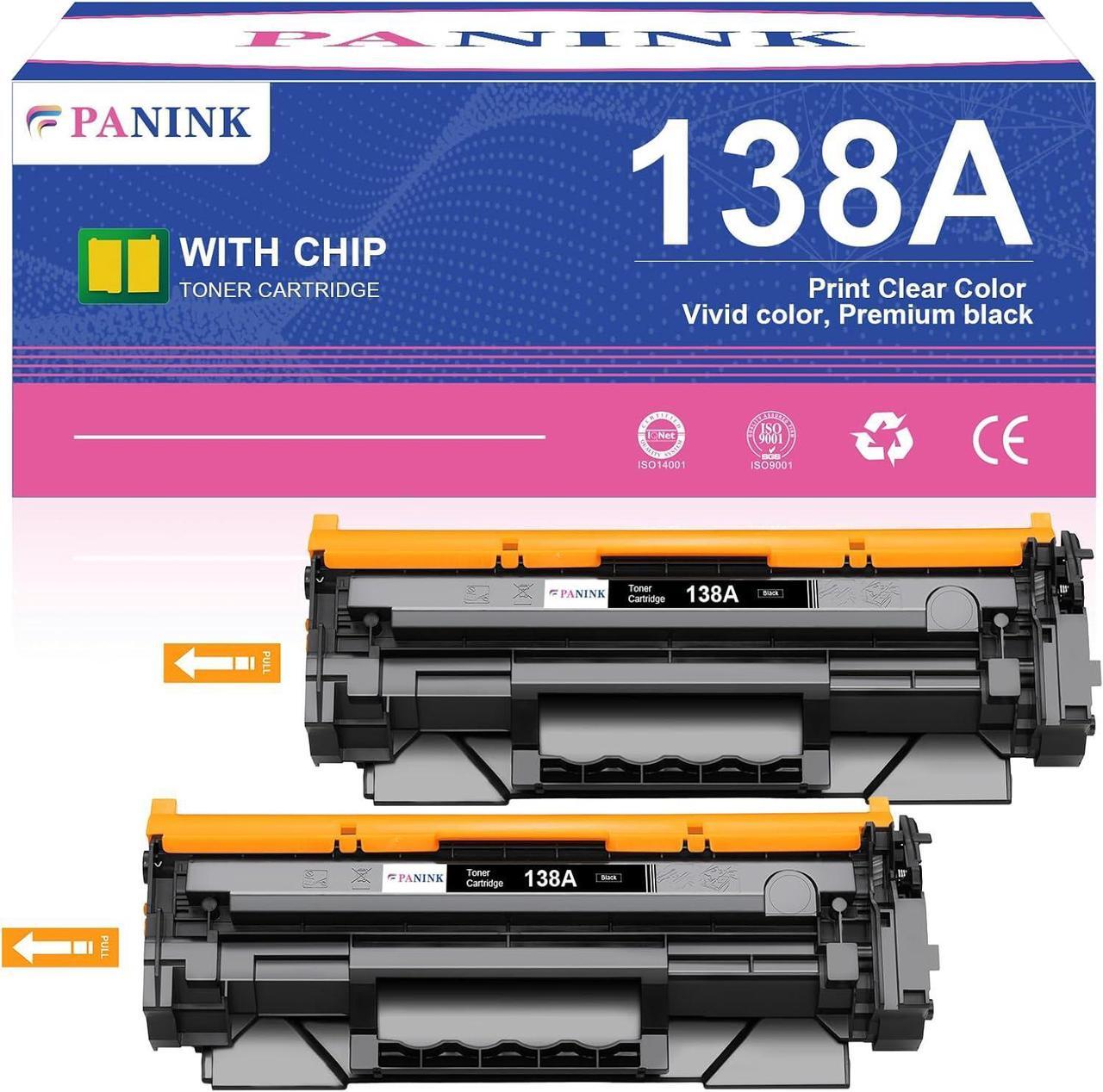 Main image of 138A Black Toner Cartridge Replacement  138A W1380A 138X W1380X Black Toner Cartridge Compatible with HP Pro 3001dw 3001fdw MFP 3101fdw Printer(2 Pack,with Chip)
