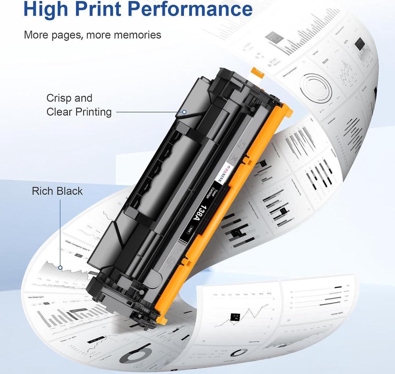 Alt view image 5 of 7 - 138A Black Toner Cartridge Replacement  138A W1380A 138X W1380X Black Toner Cartridge Compatible with HP Pro 3001dw 3001fdw MFP 3101fdw Printer(2 Pack,with Chip)