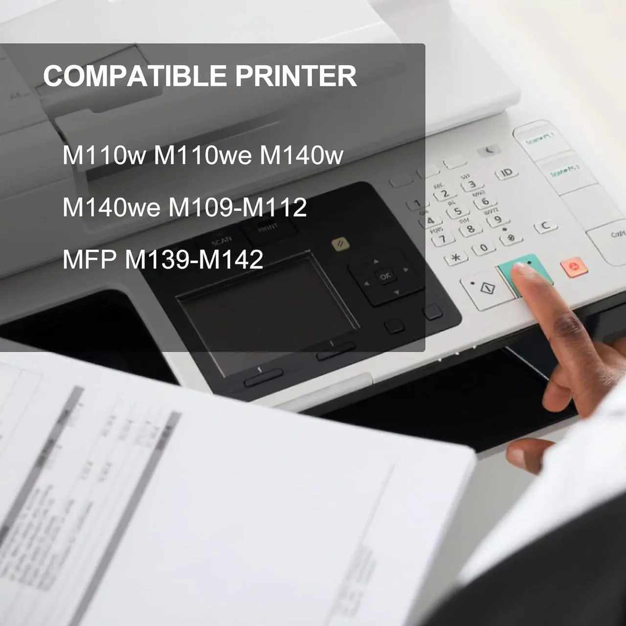 Alt view image 2 of 6 - 1-Pack Black 141A W1410A Toner Cartridge: Compatible 141A W1410A Replacement  M110w M110we M140w M140we M109-M112 MFP M139-M142 Printer