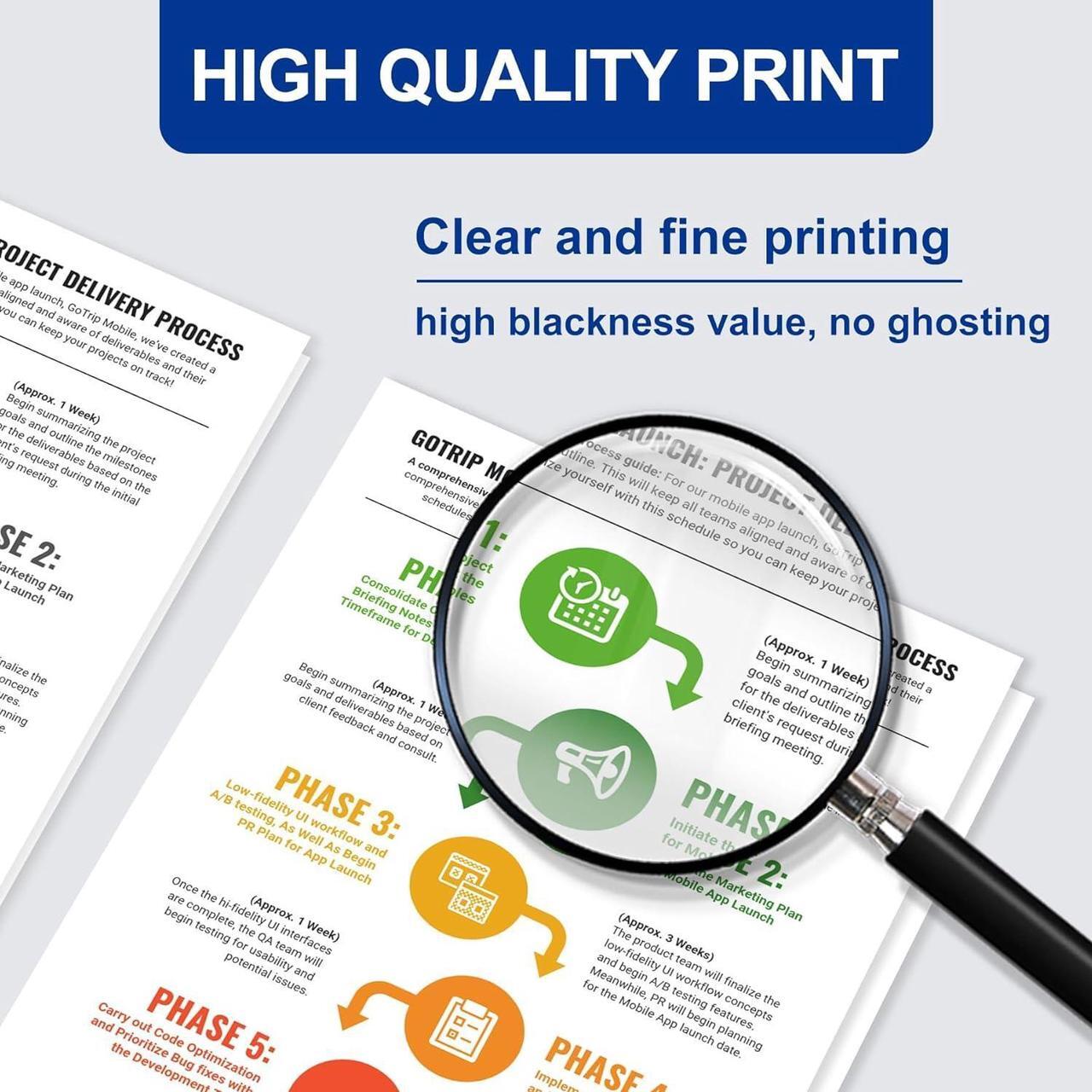 Alt view image 4 of 6 - 1 PK DR510 Drum & 1 PK TN540 Toner Cartridge Compatible DR510 TN540 Replacement for Brother DCP-8020 DCP-8025D HL-1850 HL-5040 HL-5050 HL-5140 MFC-8120 MFC-8220 MFC-8420 MFC-8440 Printer
