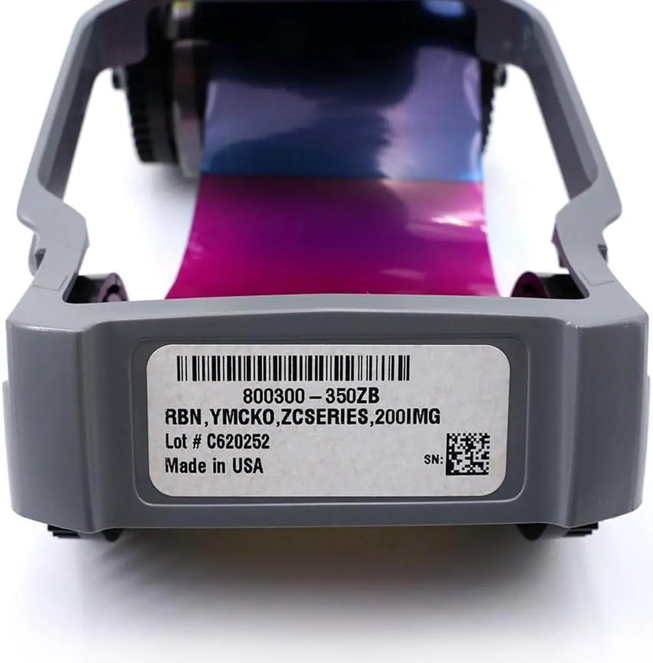 Alt view image 5 of 6 - YMCKO Ribbon for Zebra ZC100 ZC300 ZC350 Thermal Label Printer 800300-350ZB