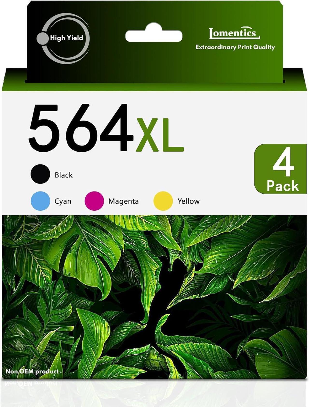 Main image of 564XL 564 Ink Cartridges Combo Pack Replacement  564 564XL Ink Work for Photosmart 7520 6520 5520 6510 C309G DeskJet 3520 Printer (4Pack, 1Black/1Cyan/1Magenta/1Yellow)