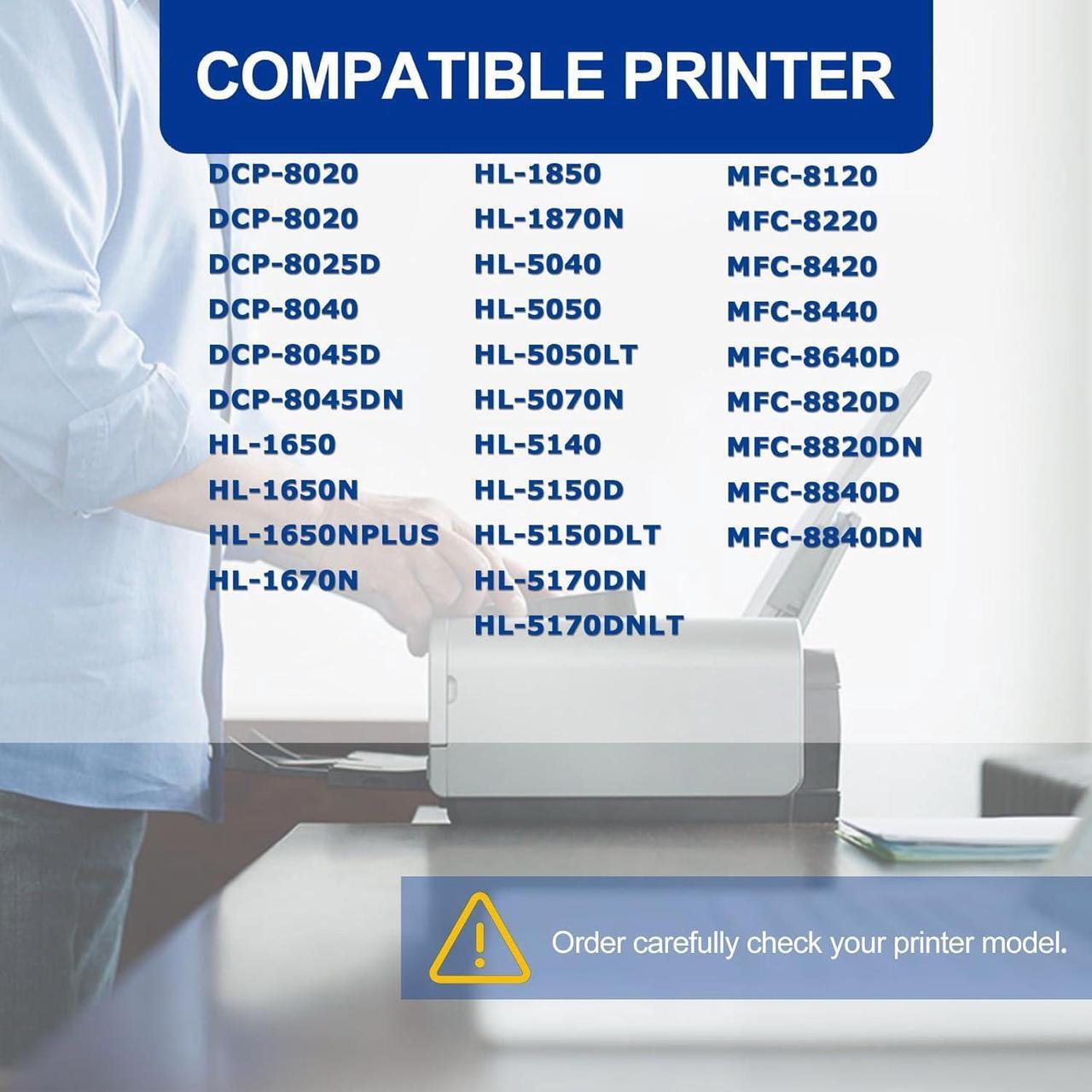 Alt view image 2 of 6 - 1 PK DR510 Drum & 1 PK TN540 Toner Cartridge Compatible DR510 TN540 Replacement for Brother DCP-8020 DCP-8025D HL-1850 HL-5040 HL-5050 HL-5140 MFC-8120 MFC-8220 MFC-8420 MFC-8440 Printer