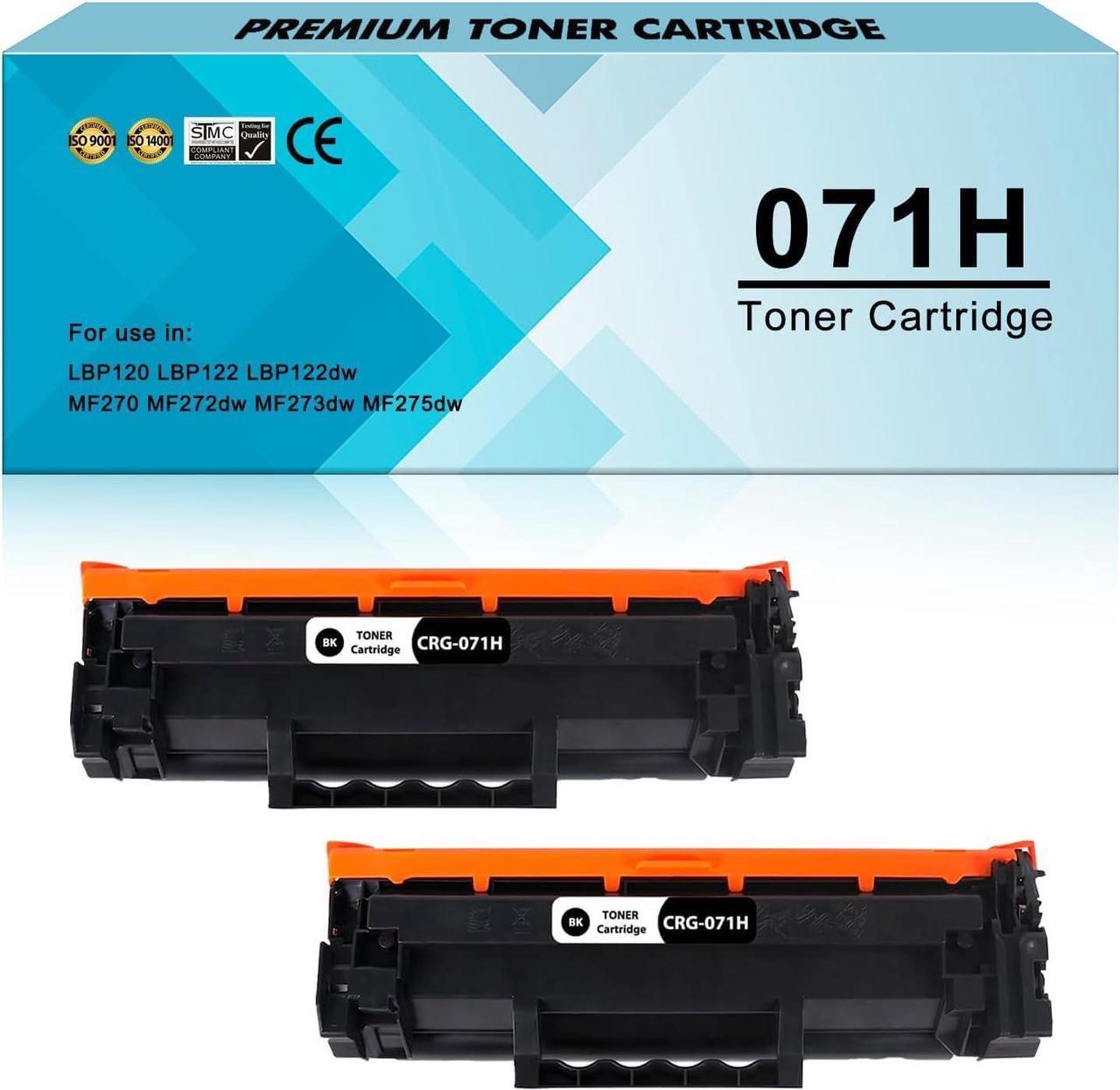 Main image of 071H 071 H Toner Cartridge Replacement Compatible for Canon 071 High Capacity Toner CRG071H 5646C001 for Imageclass LBP122dw LBP122 LBP120 MF270 MF273dw MF272dw MF275dw Printers (2 Black)