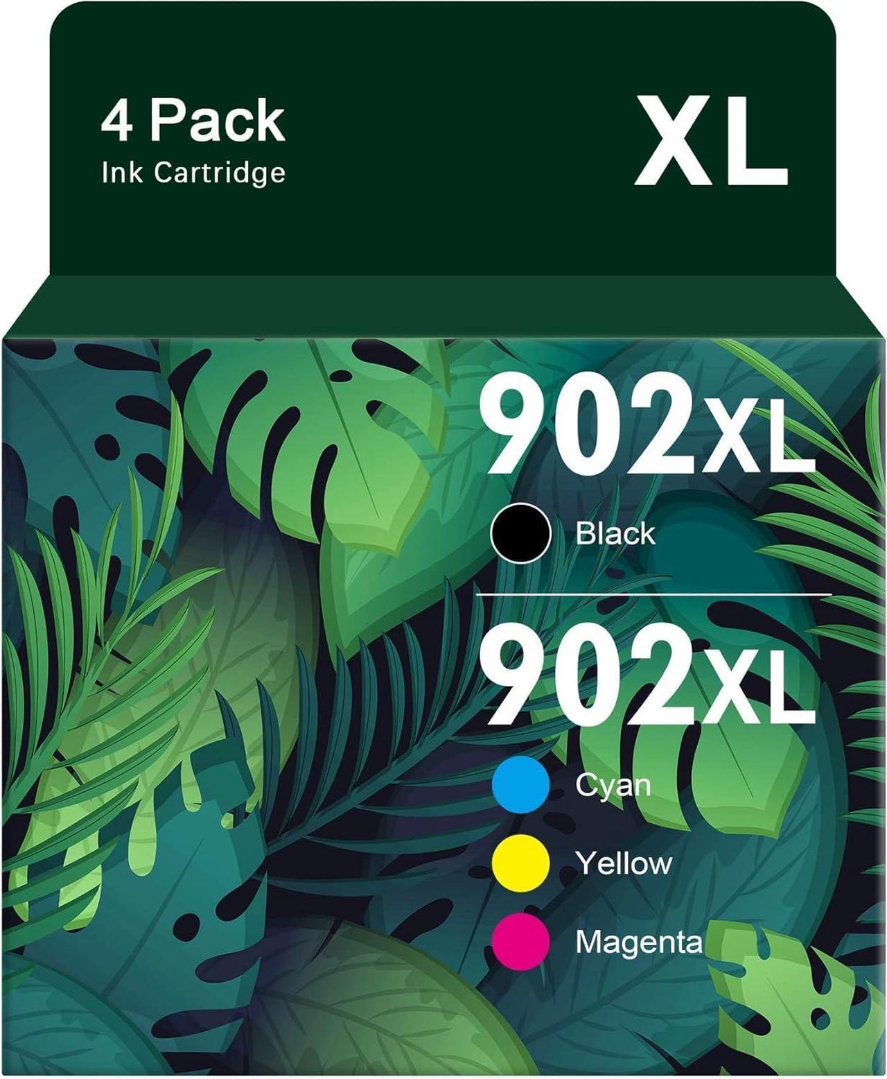 Main image of Compatible for 902XL Ink Cartridges Combo Pack Replacement  902 Ink Cartridges Work with HP OfficeJet Pro 6978 6970 6968 6958 6960 6962 Printers (Black, Cyan, Magenta, Yellow, 4 Pack)