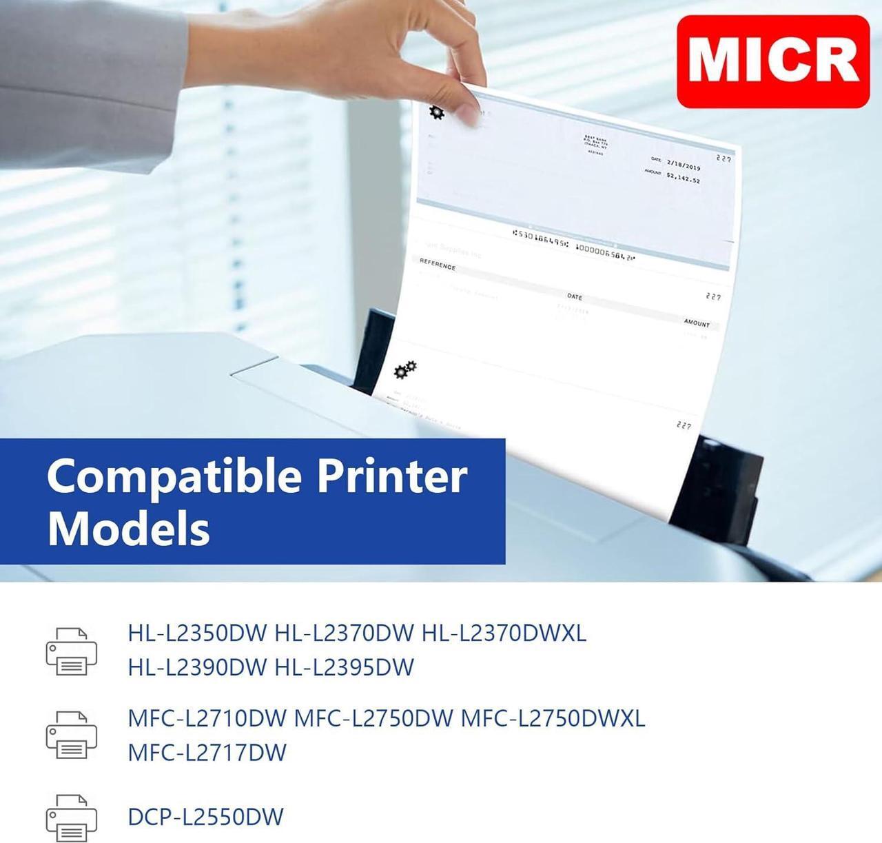 Alt view image 2 of 7 - MICR Check Printing TN760 Toner Cartridge Replacement for Brother TN760 TN730 Toner Cartridge Black DCP-L2550DW MFC-L2710DW MFC-L2750DW HL-L2350DW HL-L2370DW HL-L2370DWXL Printer 1 Pack