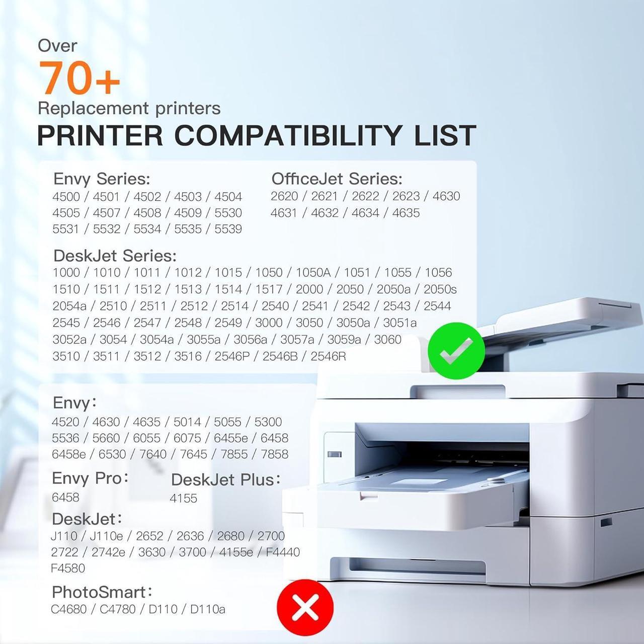 Alt view image 2 of 6 - E-Z Ink (TM Remanufactured Ink Cartridge Replacement   Ink 61 61XL Black Ink Cartridge Work with HP Envy 4500 4502 5530 Deskjet 2540 3510 OfficeJet 4630 2620 Printer (2 Black 61 Ink cartridges)
