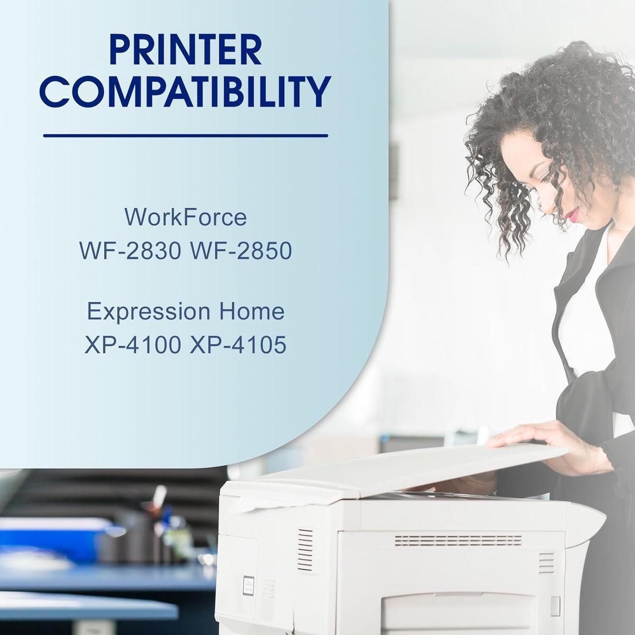 Alt view image 2 of 7 - 212XL Ink Cartridge Replacement for Epson 212 Work with Epson XP-4100 Ink Cartridges, XP-4105; Workforce WF-2830, WF-2850 Printers (BK C M Y) 4 Pack