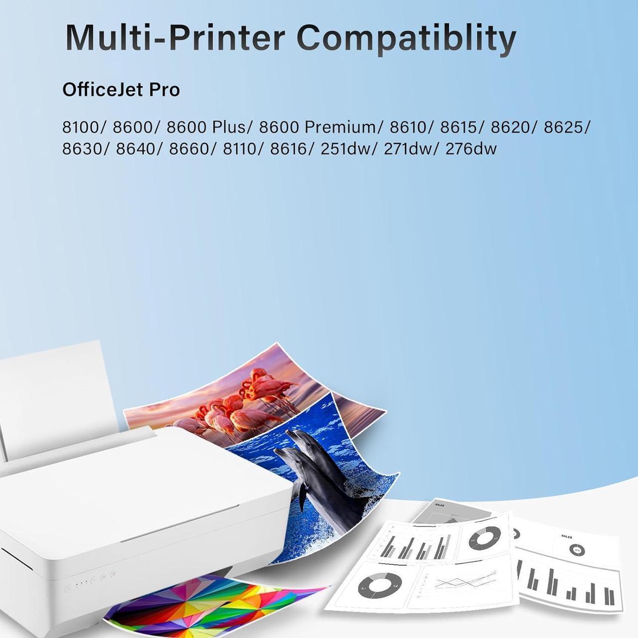 Alt view image 3 of 7 - 950XL 951XL Ink Cartridges Combo Pack for HP Printer Ink 950 951 XL Ink Cartridge (2 Black, Cyan, Magenta, Yellow) 5-Pack Work with HP OfficeJet Pro 8600 8610 8620 8100 8630 8660 8640 8615 76DW 251DW