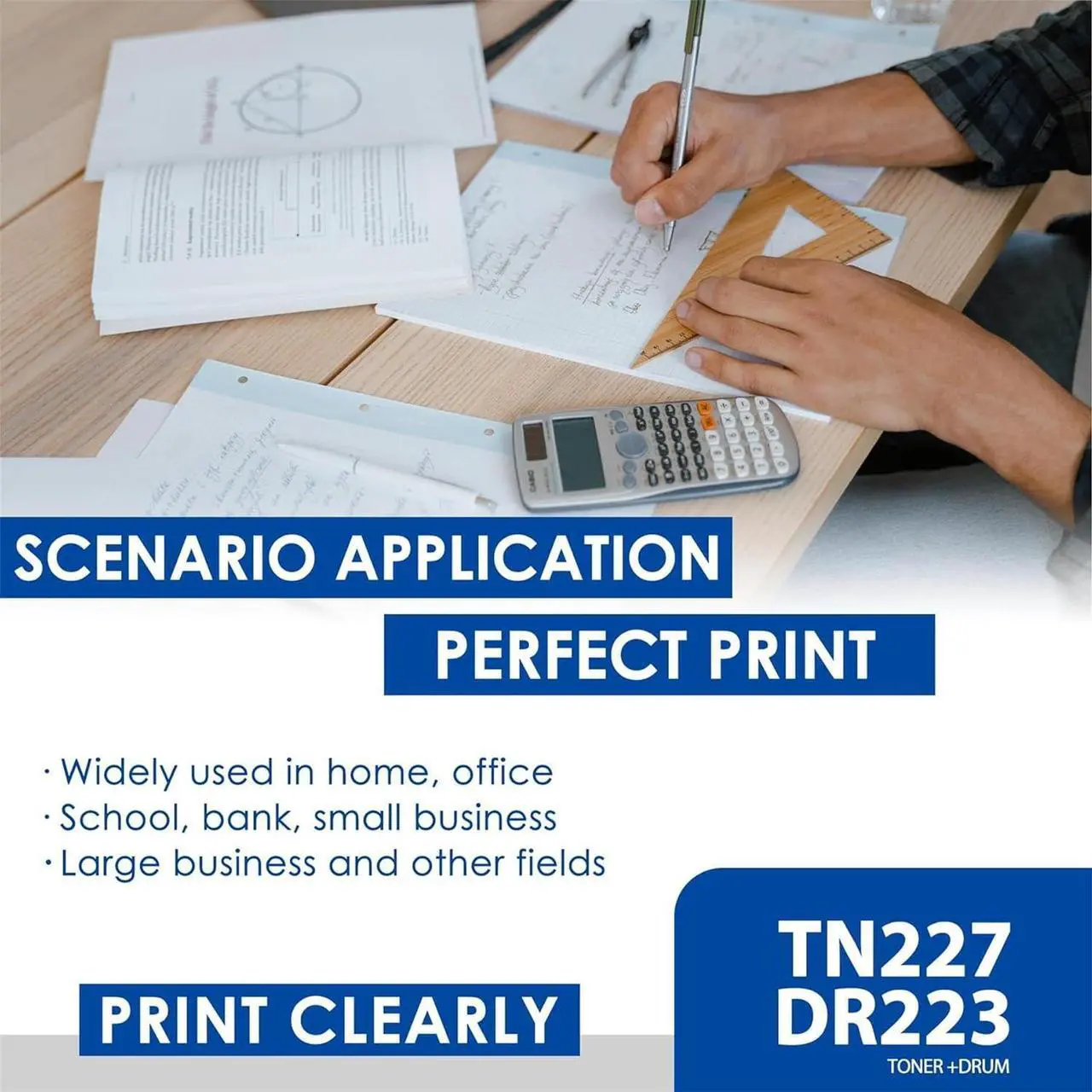 Alt view image 4 of 7 - 2 Black TN227 High Yield Toner Cartridge DR223CL Drum Unit Replacement for Brother TN-227 TN227BK DR223CLBK DR-223CL for MFC-L3710CW MFC-L3770CDW MFC-L3750CDW HL-3230CDW Printer (1Toner+1Drum)