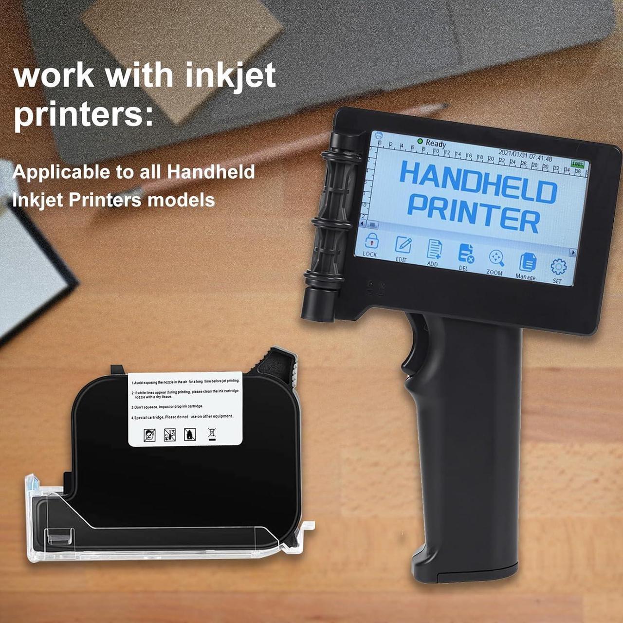 Alt view image 2 of 6 - 42ml Quick-Dry Ink Cartridge, Replacement for 0.5inch/12.7mm Portable Handheld Inkjet Printer Mini Inkjet Printer for All Model (Black)