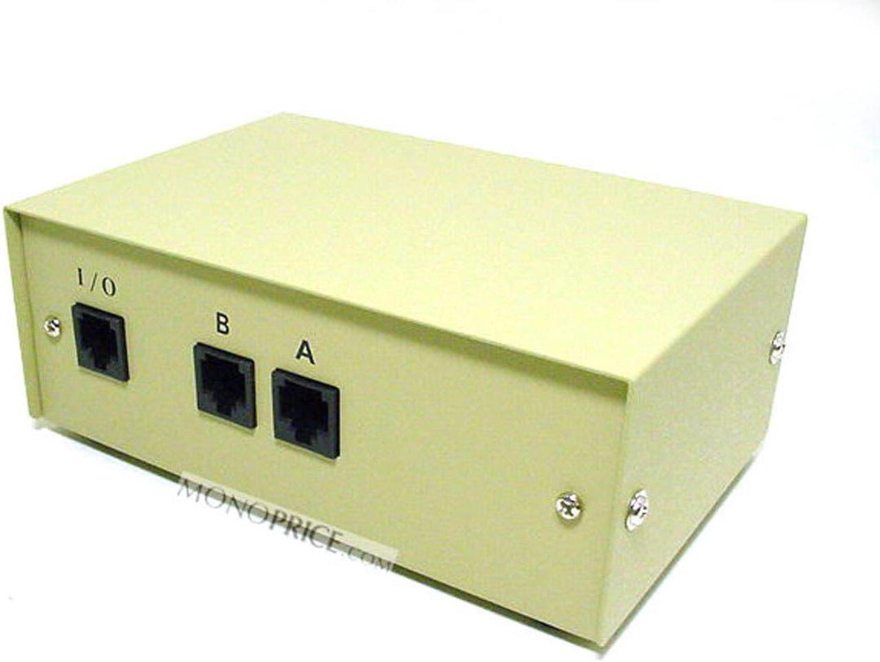 Alt view image 2 of 8 - Monoprice 2x1 RJ45 8P8C Manual Data Switch Box