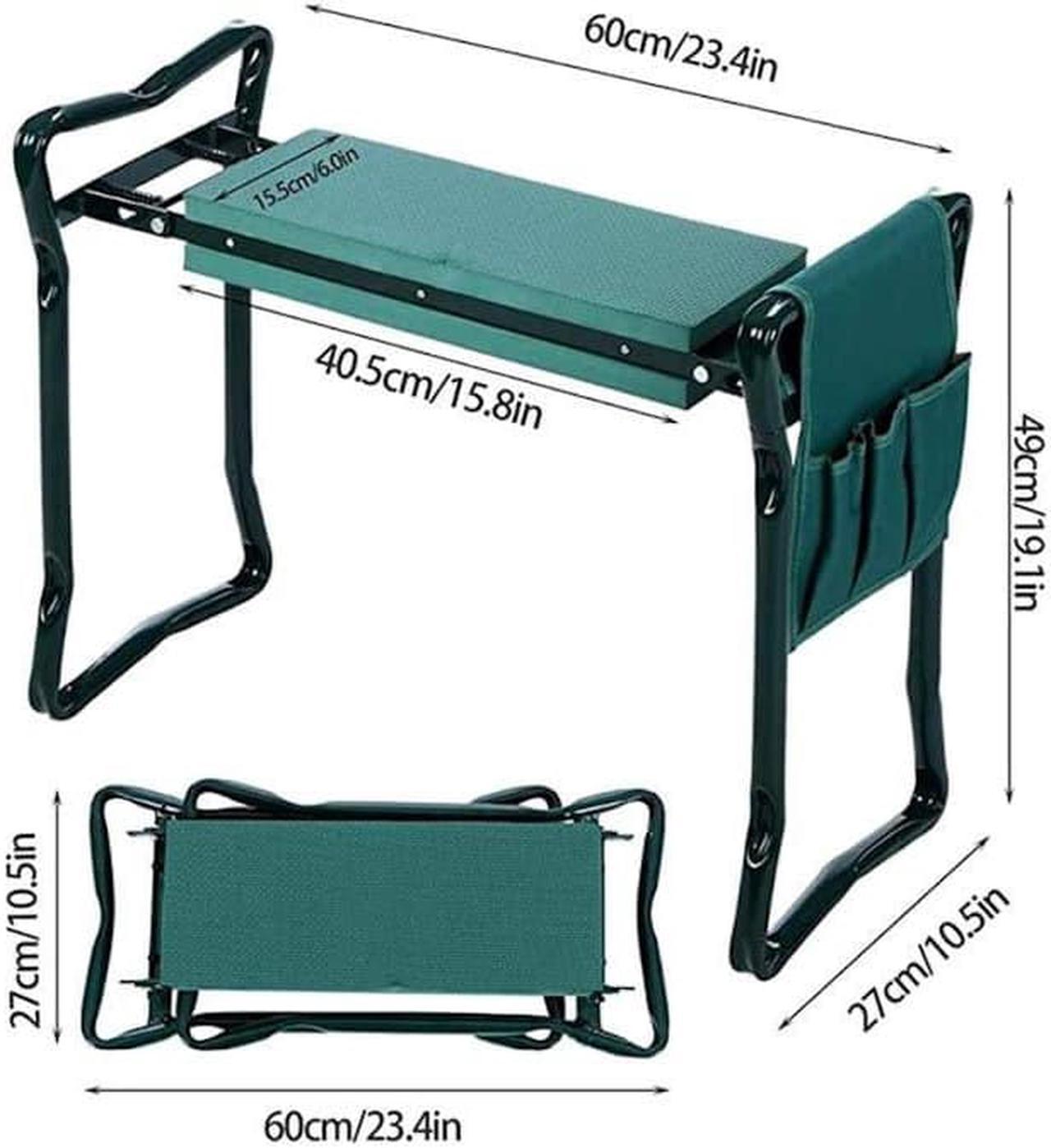Alt view image 3 of 6 - Garden Bench and Kneeler Stools Gardening with Side bag pockets for tool