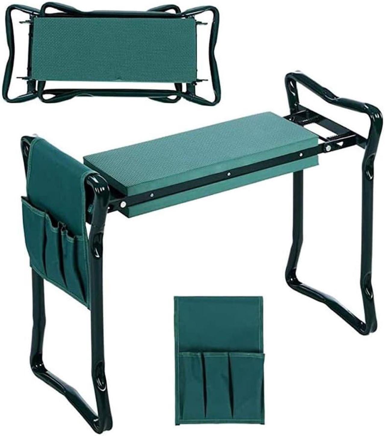 Alt view image 6 of 6 - Garden Bench and Kneeler Stools Gardening with Side bag pockets for tool