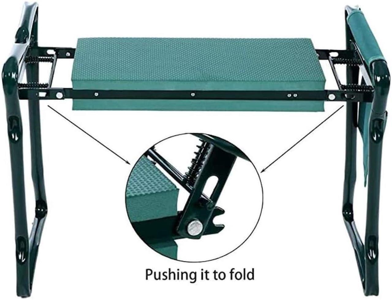 Alt view image 4 of 6 - Garden Bench and Kneeler Stools Gardening with Side bag pockets for tool