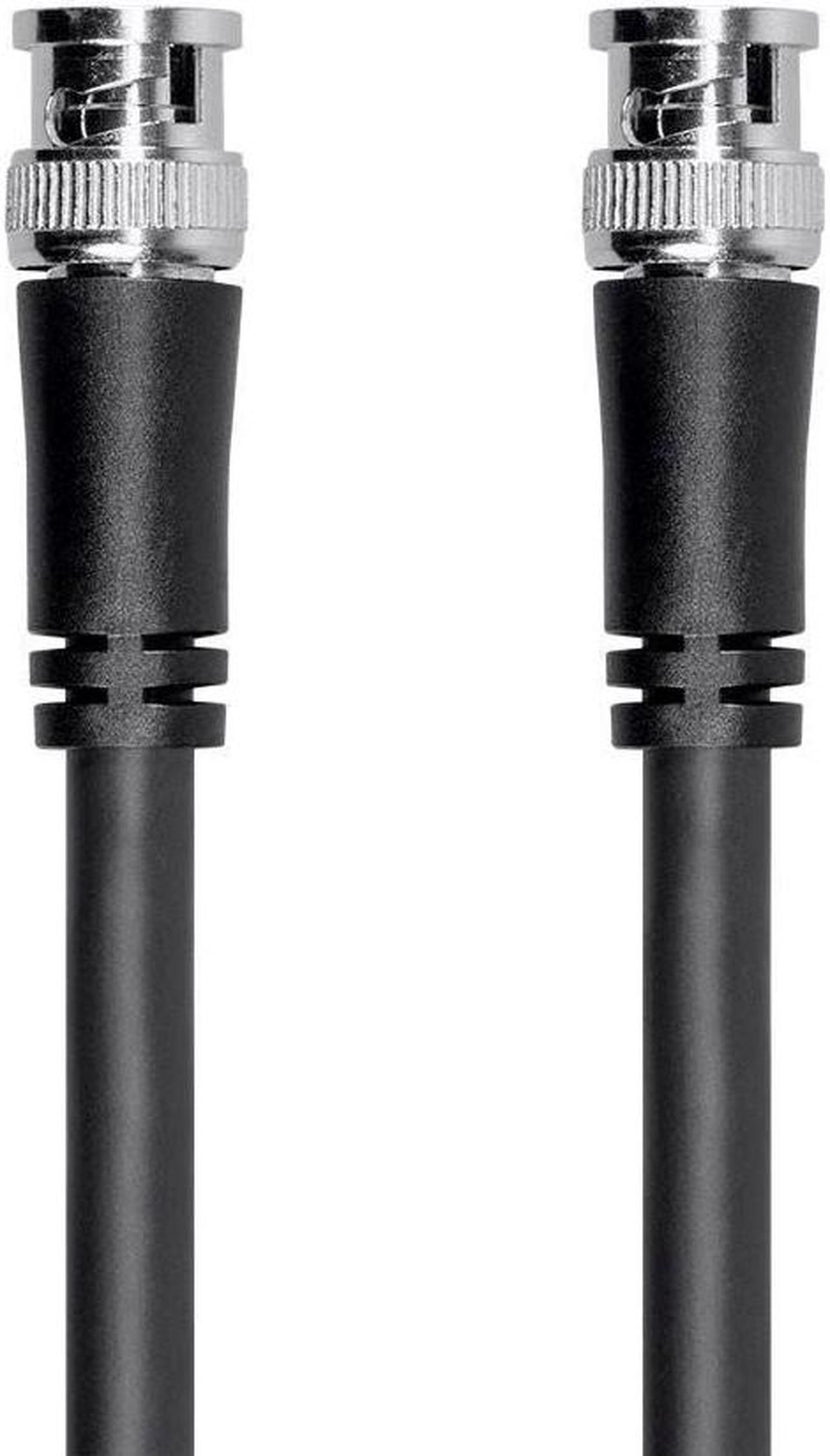 Monoprice SDI BNC Cable - 6 Feet - Black, 12Gbps, 16 AWG, Dual Copper, Aluminum Shielding, For Transmitting UHD-SDI Video Signals - Viper Series