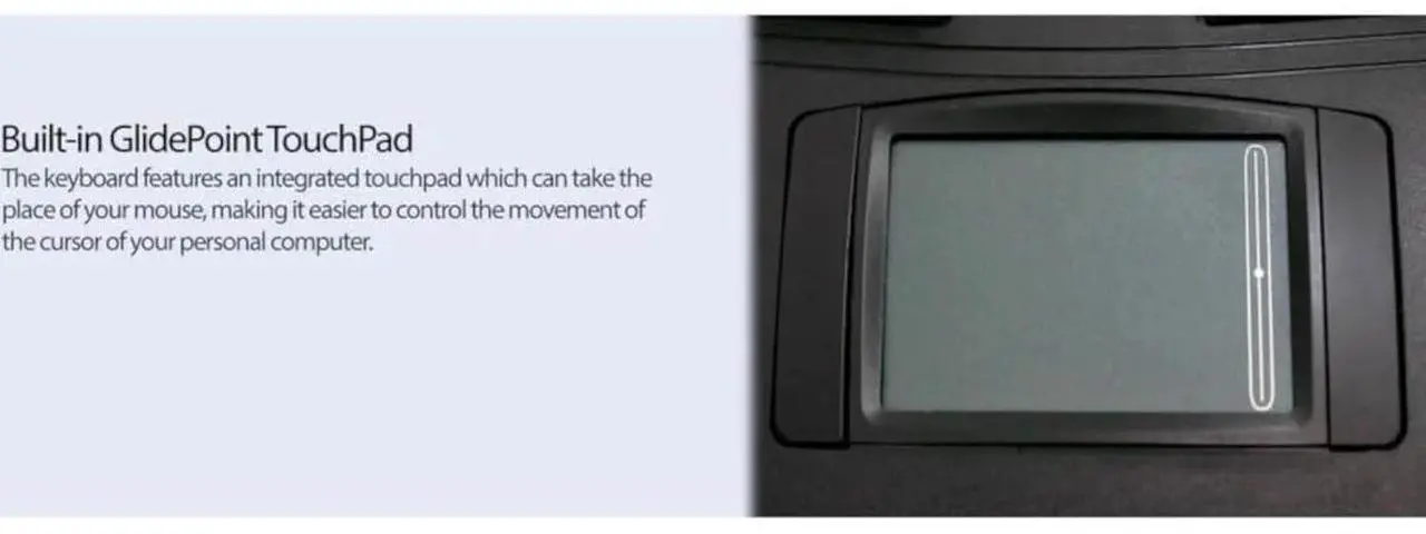 Alt view image 4 of 6 - Adesso Tru-Form Ergonomic Touchpad Keyboard - Cable Connectivity - USB Interface - 104 Key(s) - 20 Hot Key(s) - Play/Pau