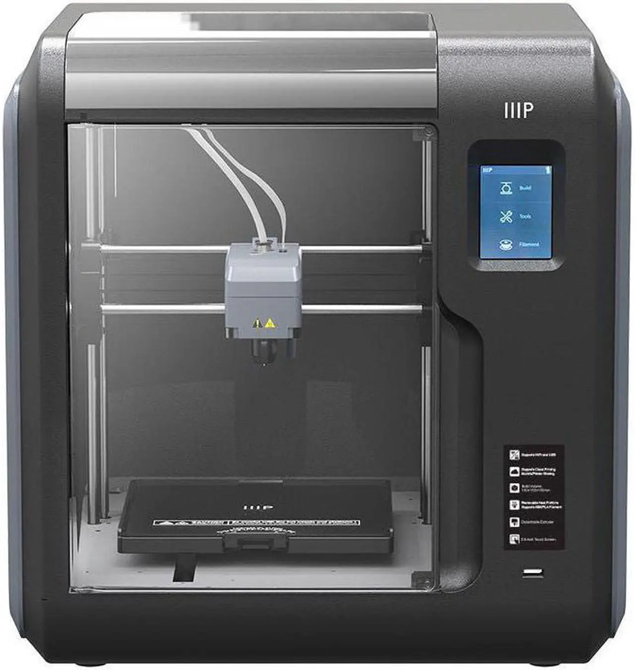 Alt view image 3 of 8 - Monoprice Voxel 3D Printer - Gray/Black with Removable Heated Build Plate (150 x 150 x 150mm) Fully Enclosed, Touch Screen, Assisted Level, Easy Wi-Fi