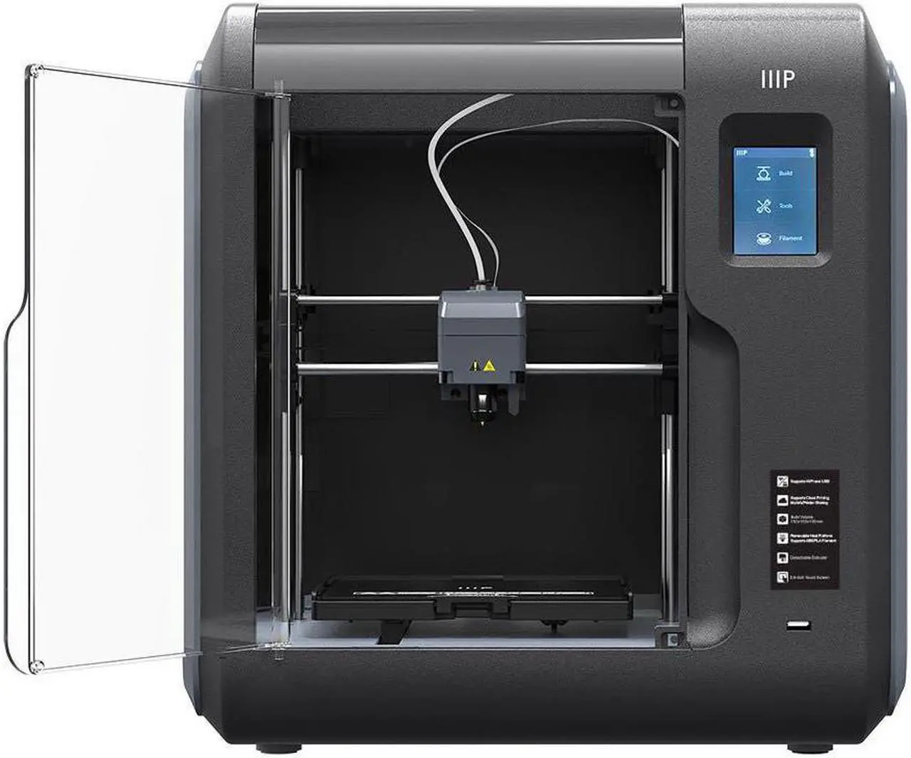 Alt view image 5 of 8 - Monoprice Voxel 3D Printer - Gray/Black with Removable Heated Build Plate (150 x 150 x 150mm) Fully Enclosed, Touch Screen, Assisted Level, Easy Wi-Fi