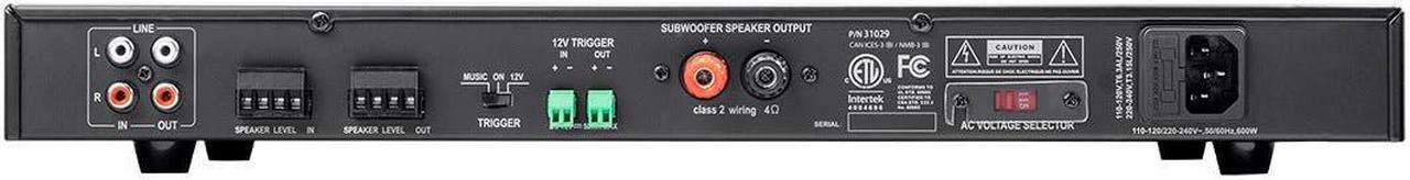 Alt view image 5 of 7 - Monoprice SWA-400 Subwoofer Amplifier - Black - 400 watt with DSP, Presets, Cool Class D Amps