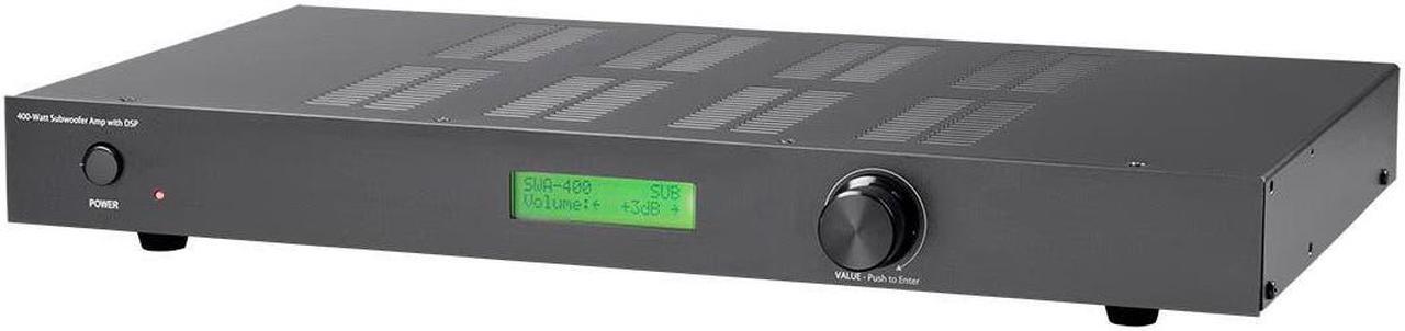 Main image of Monoprice SWA-400 Subwoofer Amplifier - Black - 400 watt with DSP, Presets, Cool Class D Amps