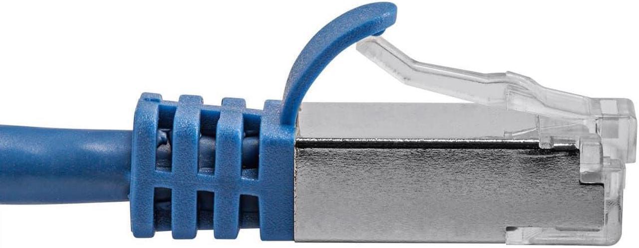 Alt view image 3 of 20 - Monoprice Cat7 Ethernet Patch Cable - 10 Feet - Blue | Network Internet Cord - Flexboot RJ45 Stranded 600Mhz S/FTP CMX Pure Bare Copper Wire 26AWG - Entegrade Series