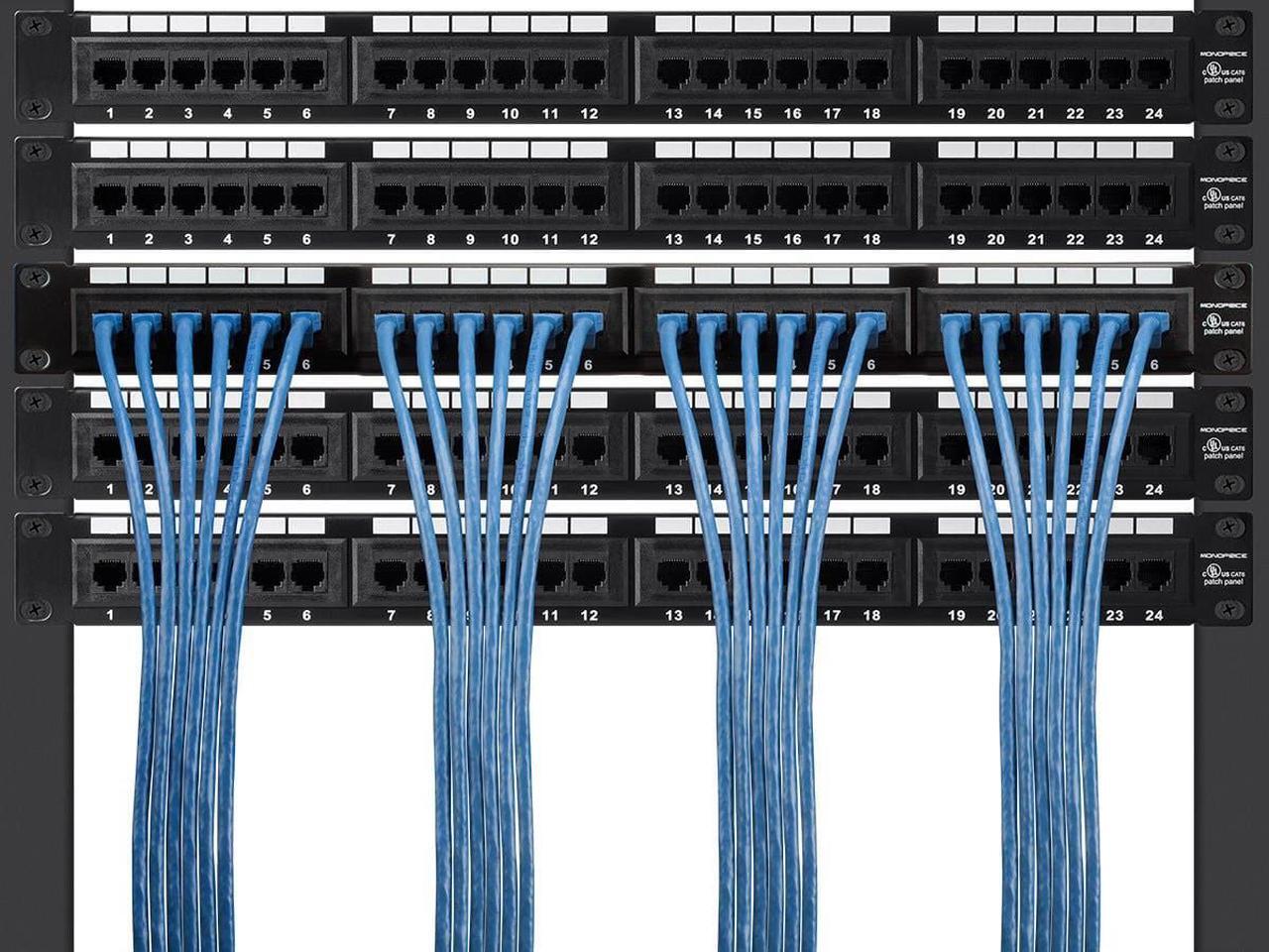 Alt view image 6 of 20 - Monoprice Cat7 Ethernet Patch Cable - 10 Feet - Blue | Network Internet Cord - Flexboot RJ45 Stranded 600Mhz S/FTP CMX Pure Bare Copper Wire 26AWG - Entegrade Series