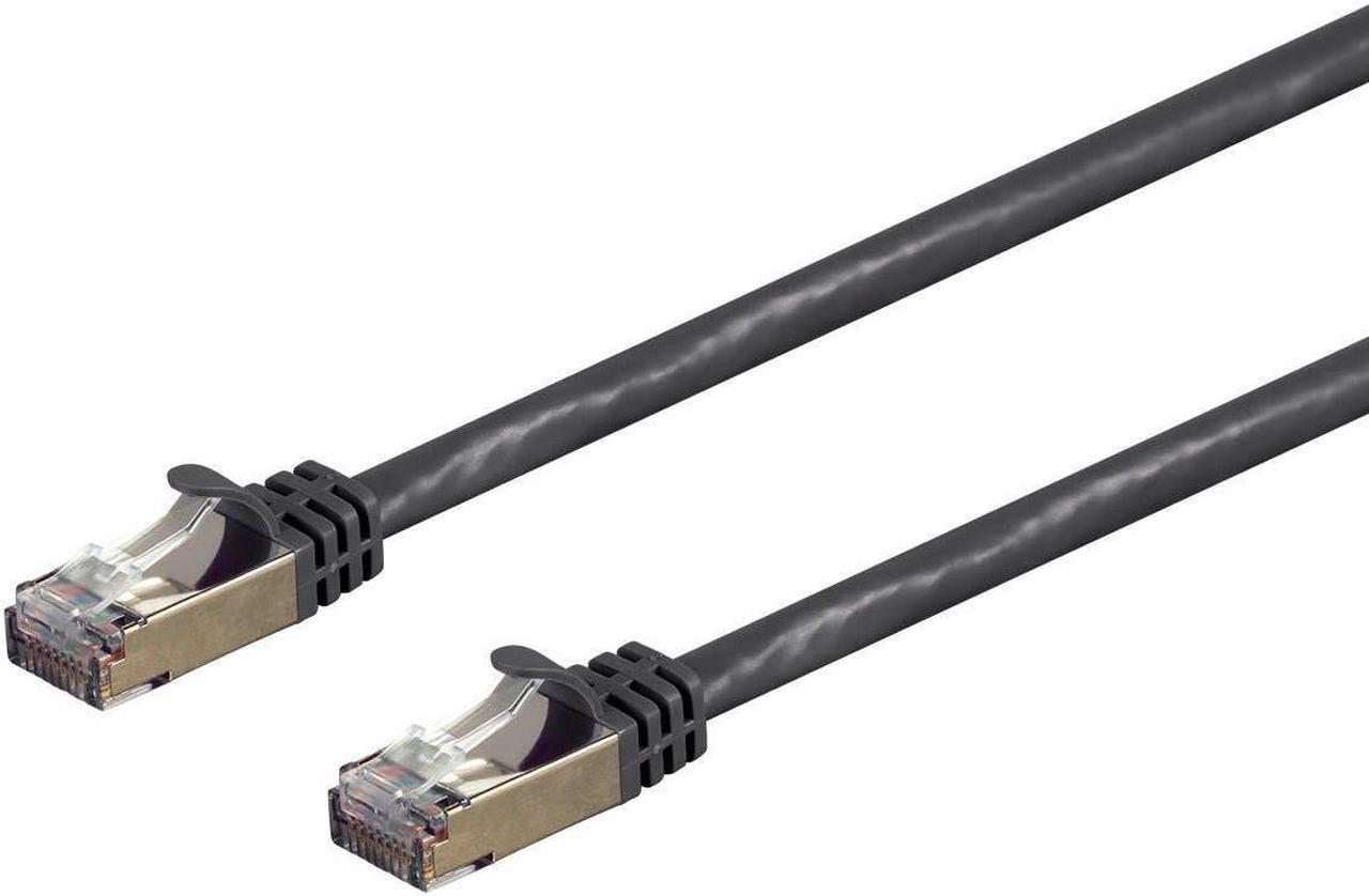 Monoprice Cat7 Ethernet Network Patch Cable - 5 feet - Black | 26AWG, Shielded, (S/FTP) - Entegrade Series