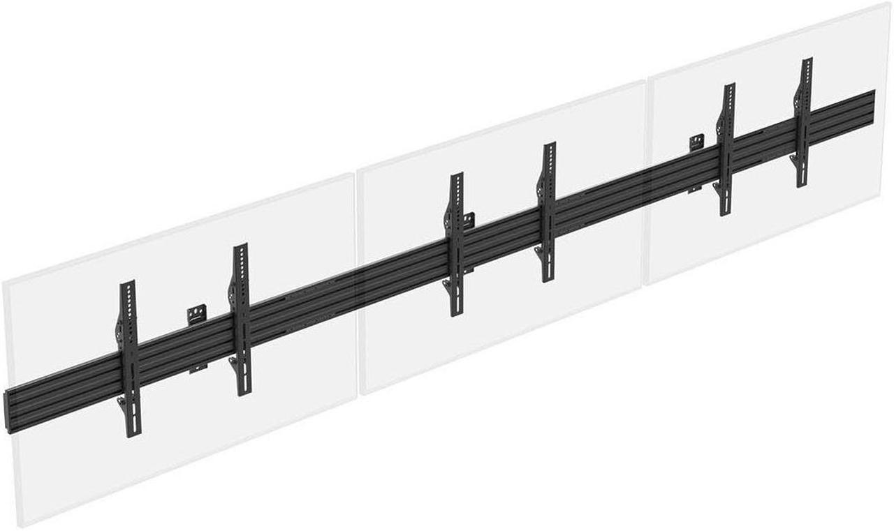 Monoprice 3x1 Menu Board Wall Mount For Screens between 32in-65in, Max Weight 66lbs, VESA Patterns up to 600x400 - Commercial Series