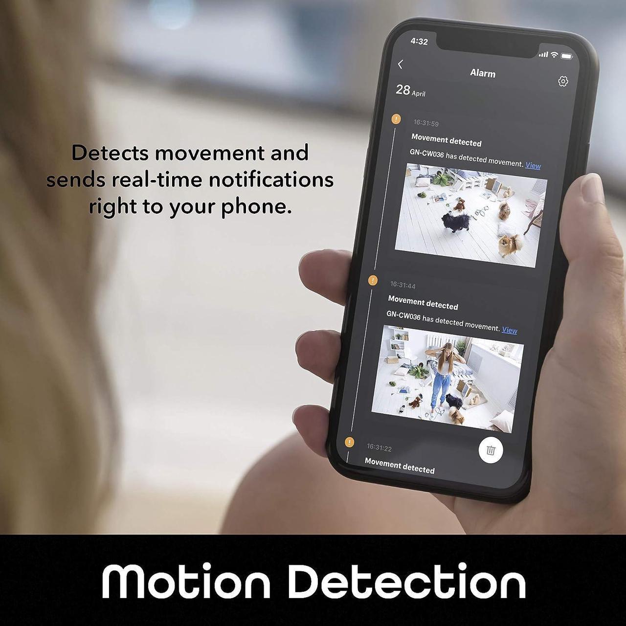 Alt view image 6 of 7 - Geeni Glimpse 1080p HD Smart Camera  Indoor Home Security Camera  No Hub Required  Motion Detection Camera  Smart Camera Compatible with Alexa and Google Home, Requires 2.4 GHz Wi-Fi, 2 Pack