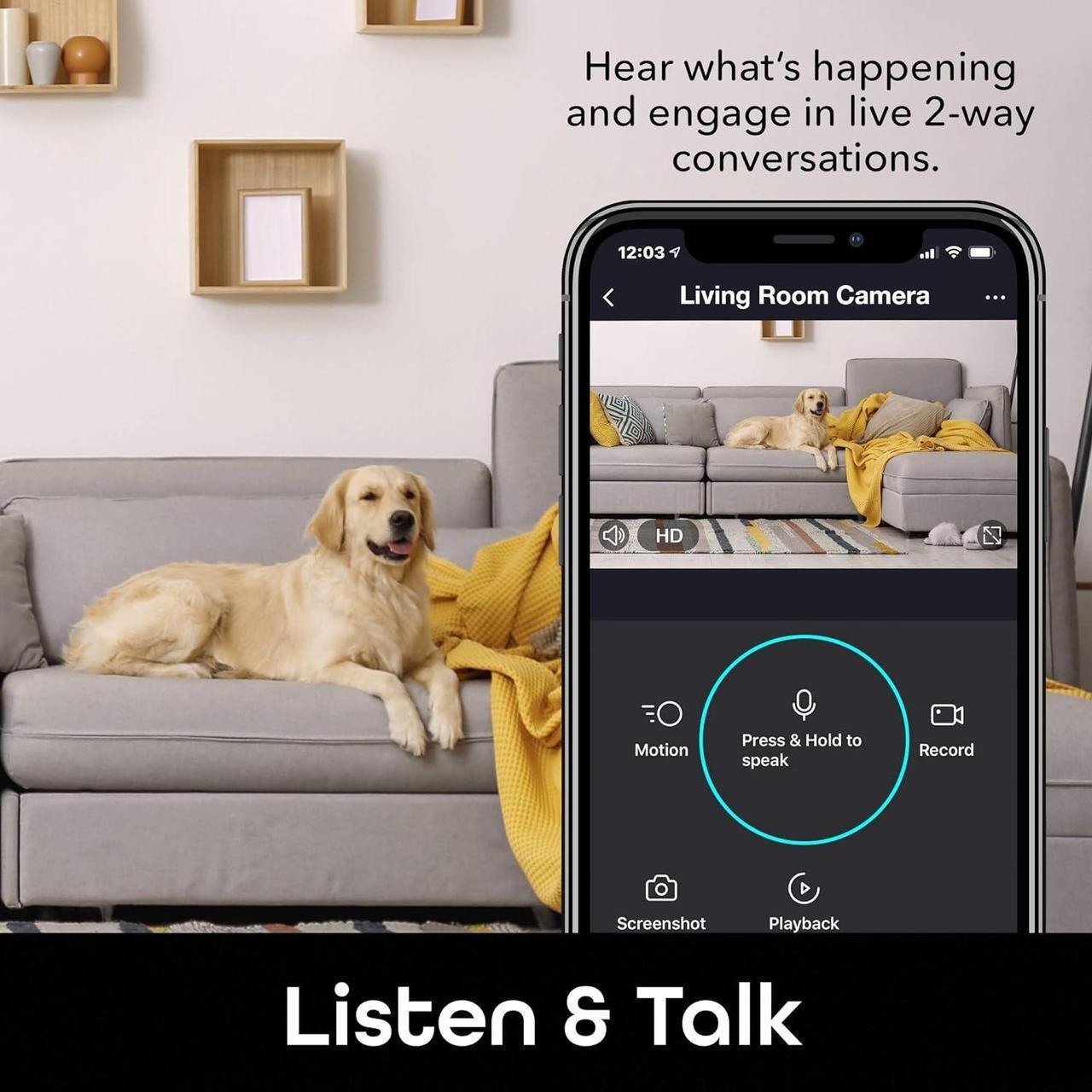 Alt view image 7 of 7 - Geeni Glimpse 1080p HD Smart Camera  Indoor Home Security Camera  No Hub Required  Motion Detection Camera  Smart Camera Compatible with Alexa and Google Home, Requires 2.4 GHz Wi-Fi, 2 Pack