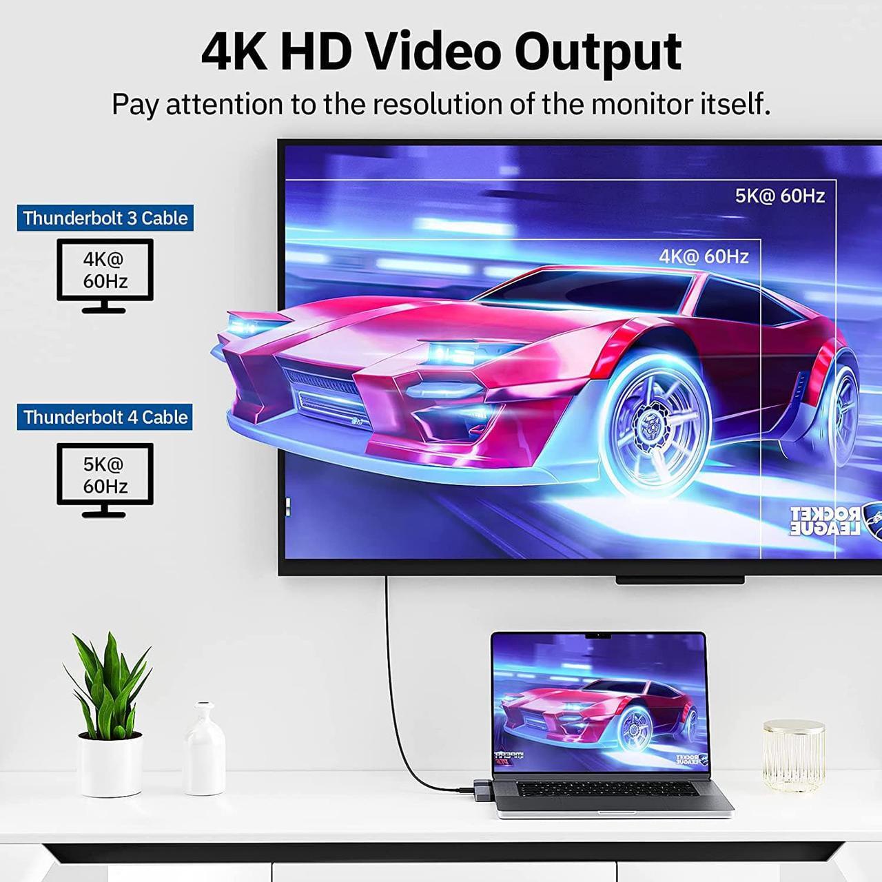 Alt view image 4 of 7 - USB C Hub Multiport Adapter for MacBook Pro 14/16 Inch and MacBook Air M2, Minisopuru USB C 40Gbps Hub, MacBook Docking Station MacBook Pro Accessories Support with USB4/Thunderbolt, 100W PD, Ethernet