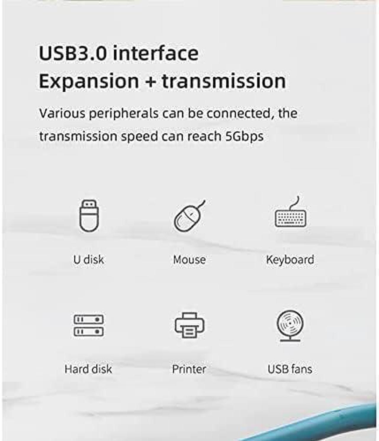 Alt view image 5 of 7 - Ultra-Slim Data USB Hub, Multi-Function Portable Docking Station USB C to 4K HDMI-Compatible USB 3.0 PD (Color : B)