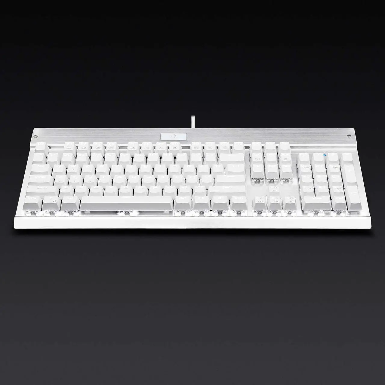 Alt view image 4 of 7 - EagleTec KG010 Mechanical Keyboard Wired Ergonomic Brown Switches Equivalent for Office PC Home or Business (White Keyboard)