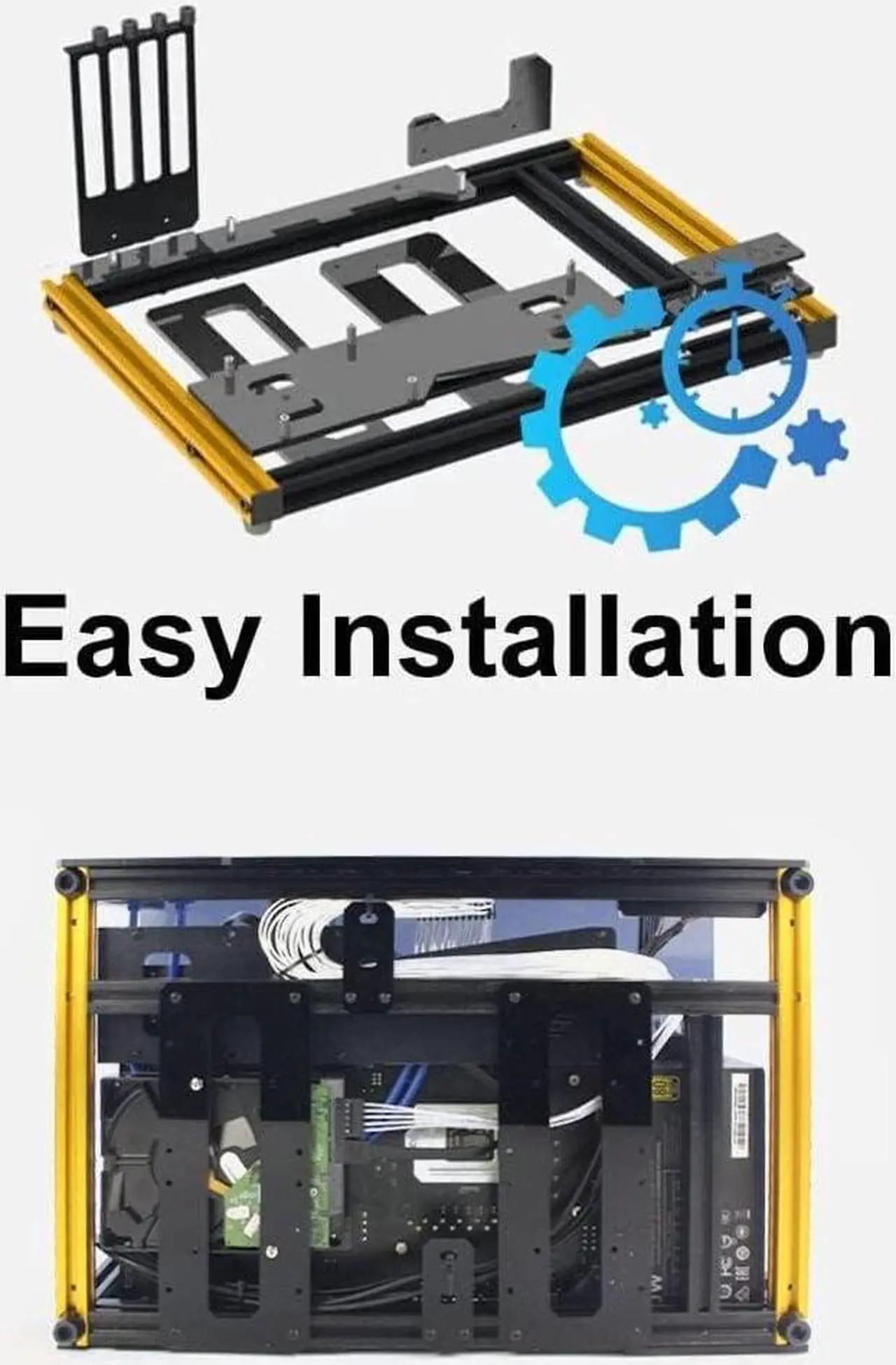 Alt view image 5 of 7 - Aluminum Bracket PC Case Test Bench Open Air Computer Case for ATX Motherboard DIY Bare Frame ATX MATX ITX Chassis Support Intel AMD Graphics Card
