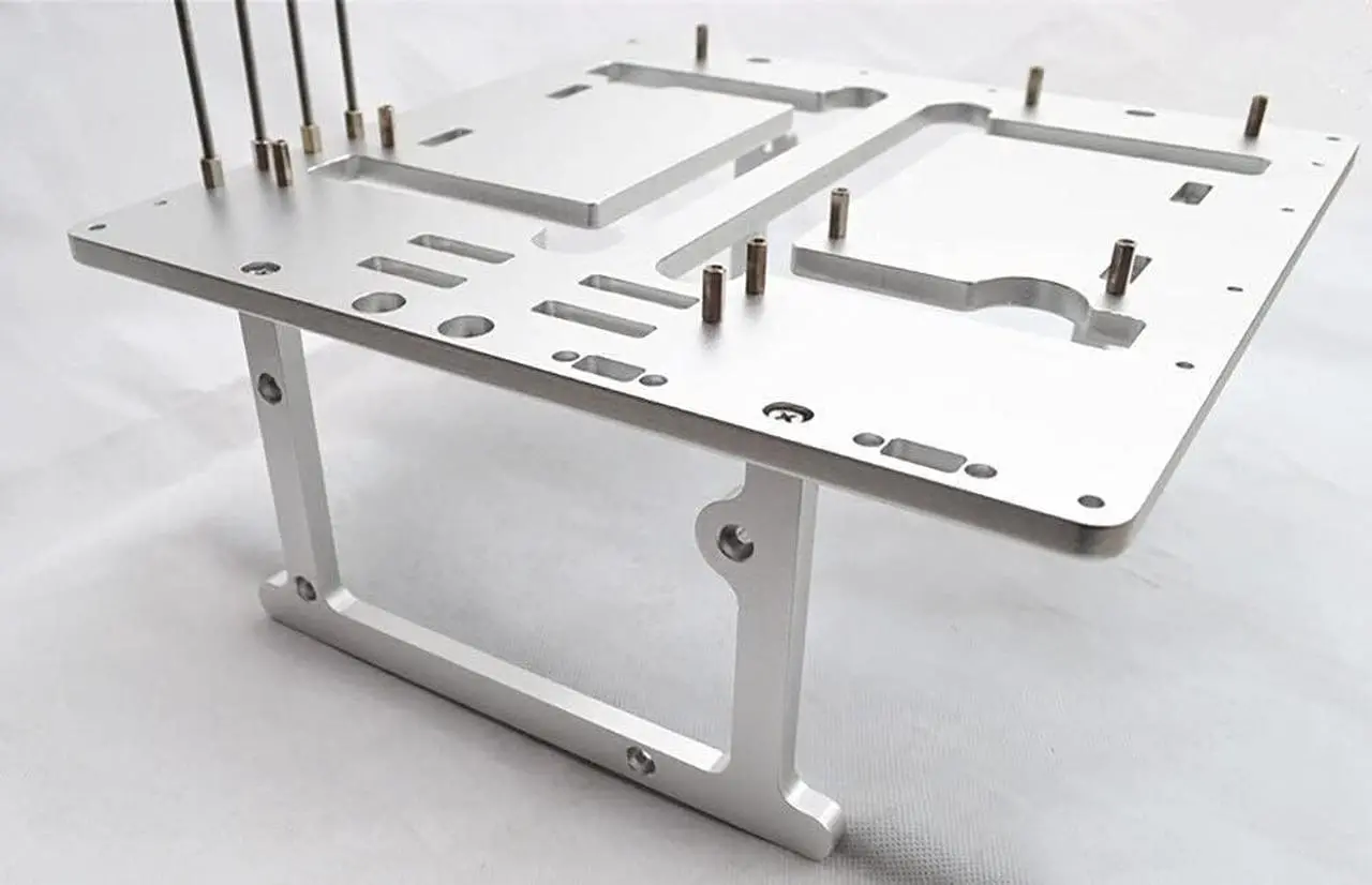 Alt view image 3 of 7 - EDIY Open Air ATX PC Frame HTPC Water Cooling Test Bench Aluminum Case Bare Overclocking DIY Computer Support Graphics Card, Silver