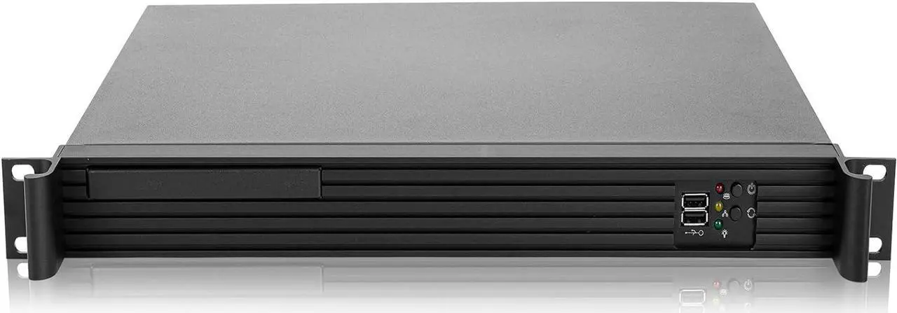 Alt view image 2 of 6 - RackChoice 1U Rackmount Server Chassis 11.8" Depth Support Mini-itx M/B only