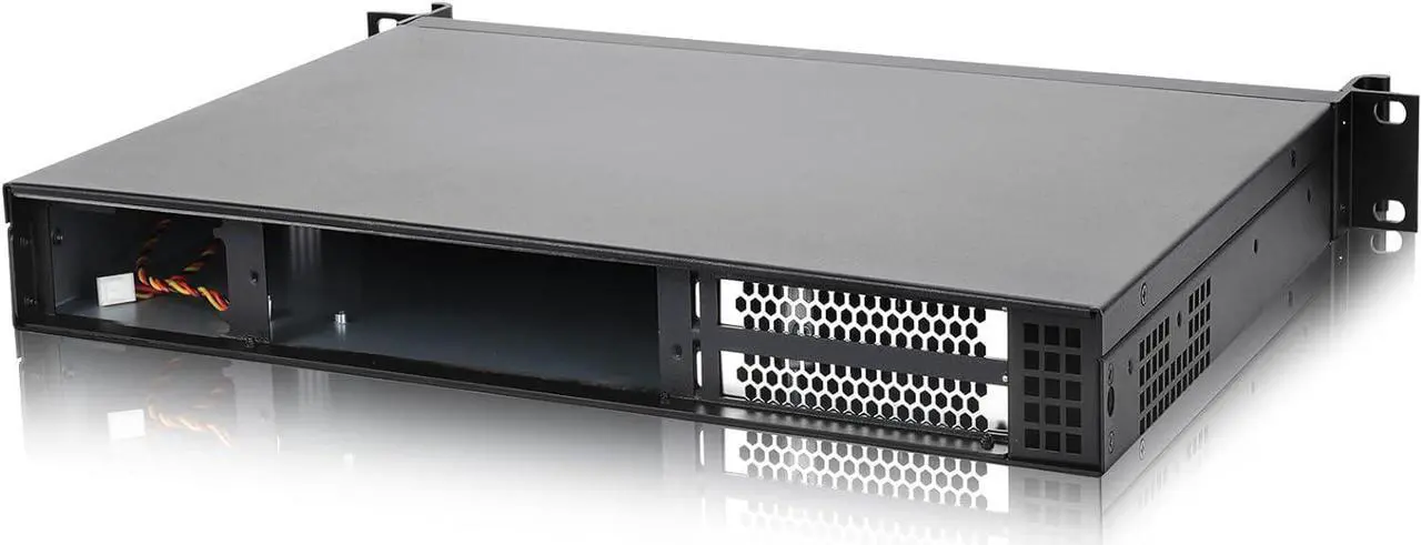 Alt view image 4 of 6 - RackChoice 1U Rackmount Server Chassis 11.8" Depth Support Mini-itx M/B only