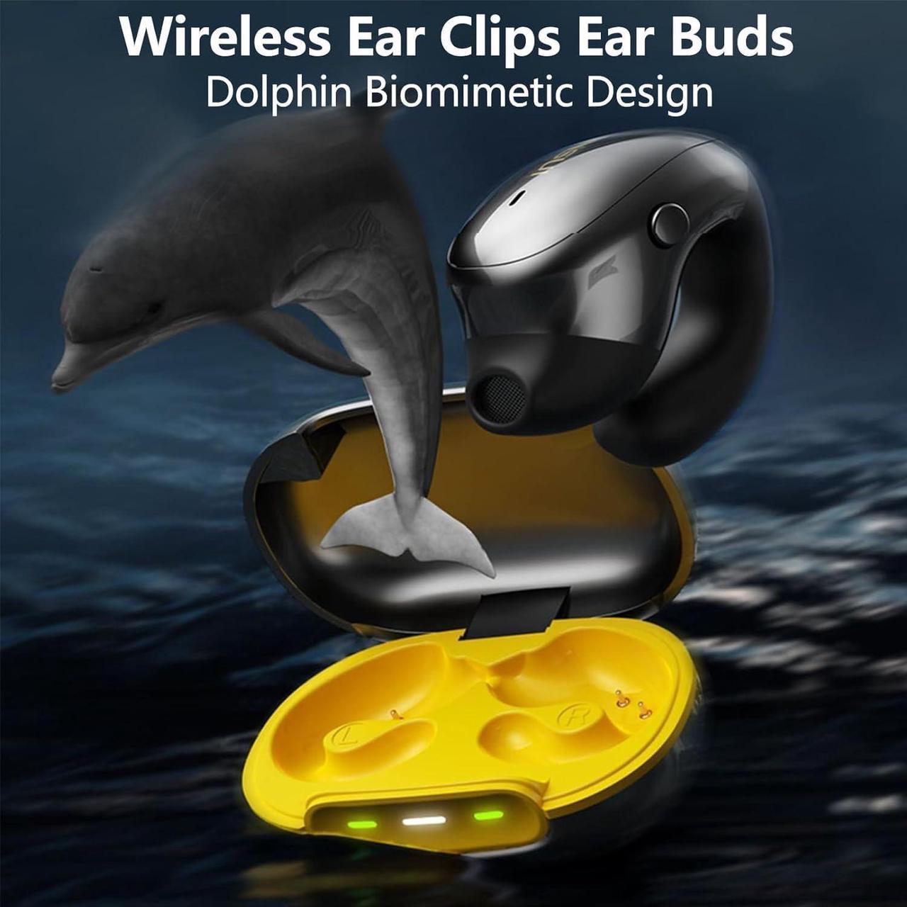 Alt view image 2 of 6 - Ear Clips Ear Buds Clip On Open Ear Earbuds Wireless Ear Clip Bone Conduction Conducting Headphones Induction Headset Earphones Bone Conduction Bluetooth Earbuds Earbud Ear Buds