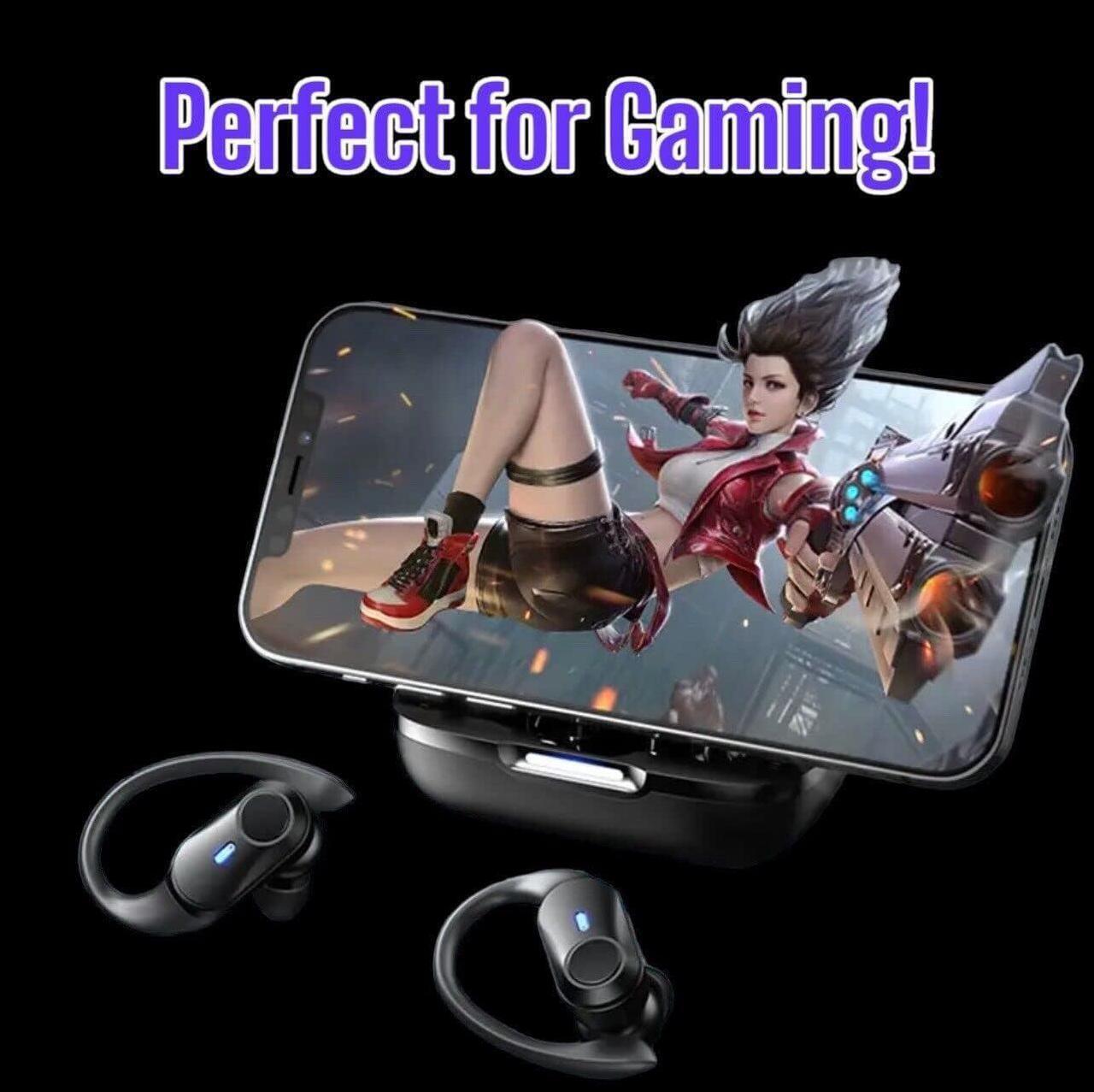 Alt view image 7 of 7 - FK Trading for Ulefone Power Armor 14 Pro Wireless Earbuds Bluetooth Headphones, Over Ear Waterproof with Microphone LED Display for Sports Running Workout - Black