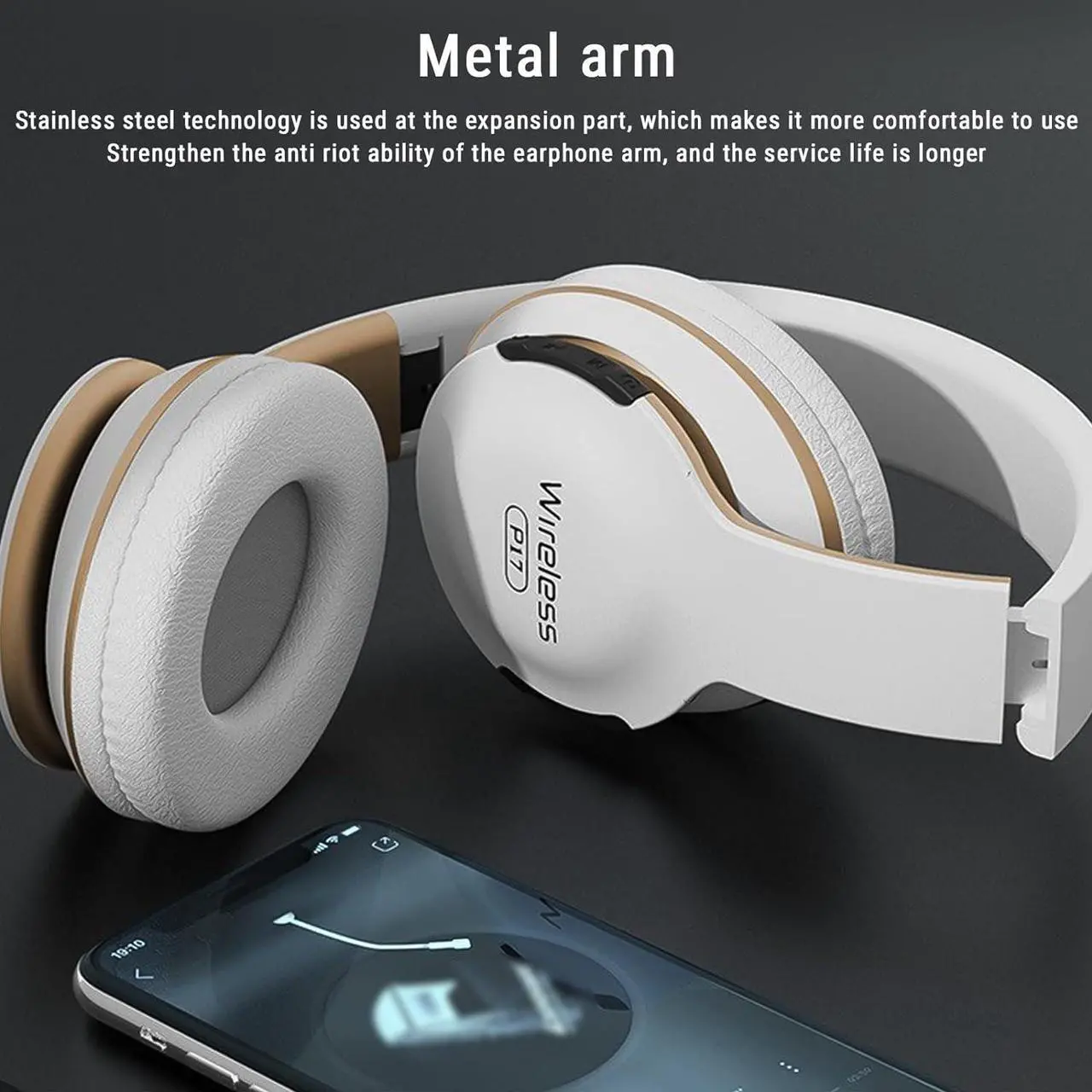 Alt view image 5 of 7 - MIANHT Wireless Headset Bluetooth Over-Ear Headphones Gaming Headset Lightweight Bluetooth 5.0 Game Sport Earphones