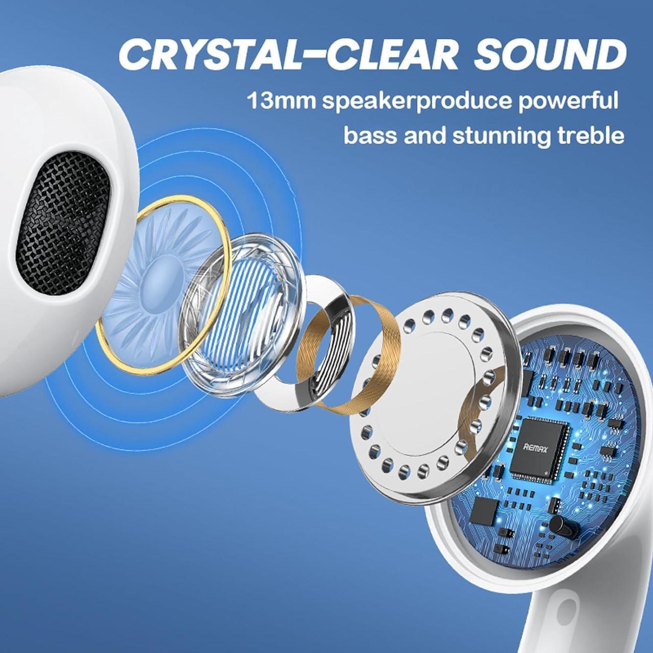Alt view image 3 of 7 - True Wireless Earbuds In-Ear Headphones with Case, LED Power Display Bluetooth Earbuds Waterproof Ear Phones for Running Sports Working-out Gym Ear Buds Wireless Bluetooth Earbuds for iPhone Android