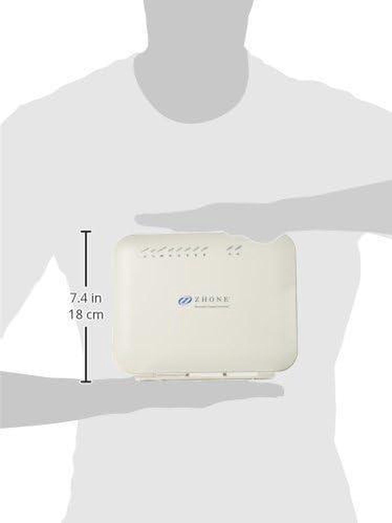 Alt view image 3 of 3 - Zhone 6712-W1 - Gateway - 4 Ports - 10Mb LAN, 100Mb LAN, GigE (6712-W1-NA)