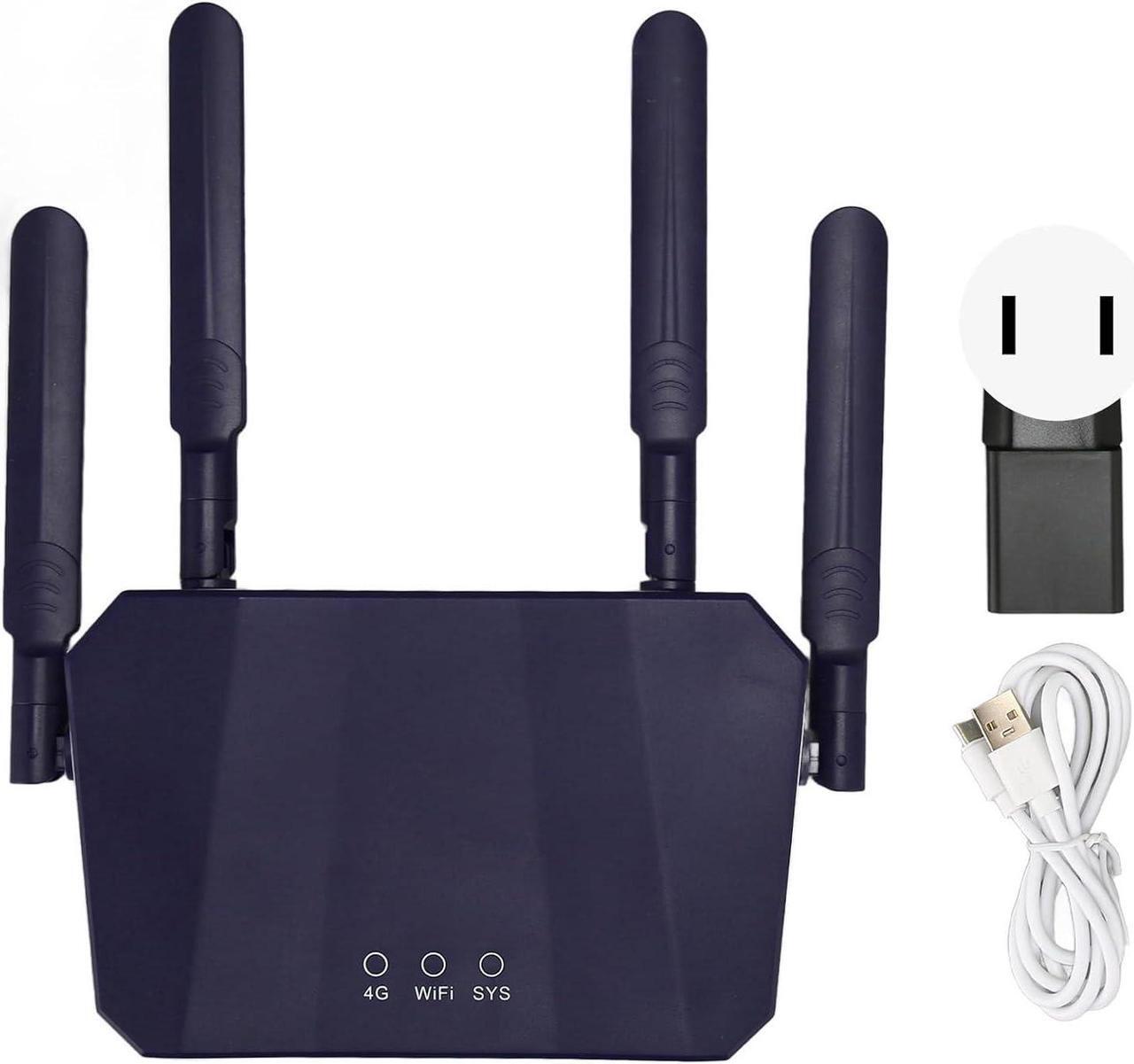 Alt view image 6 of 7 - Unlocked 4G LTE WiFi Modem Router with SIM Card Slot, 300Mbps 4G LTE Cat 4 Router, 2.4G Wireless Internet Router with 5 DBi High Gain Antennas, Supports 4G Band 1 3 5 7 8 20 28