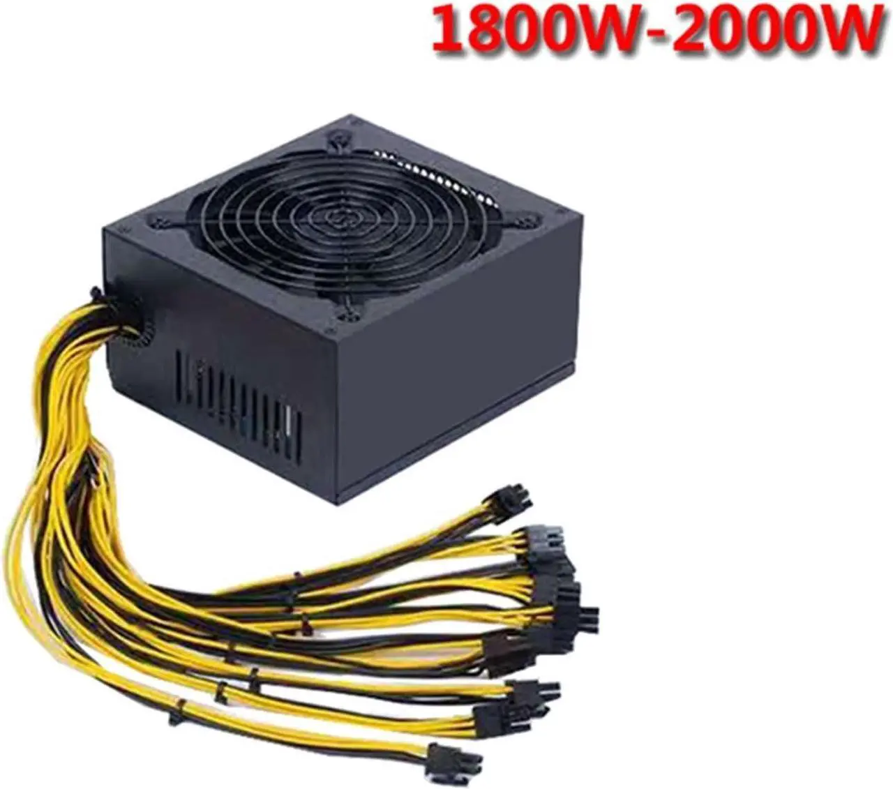 Alt view image 2 of 7 - SAAWEE Bitcoin Miner Power Supply 2000W ATX 12V 2.31 Silent Mining Machine Graphics Cards Bitcoin Miner Power Supply