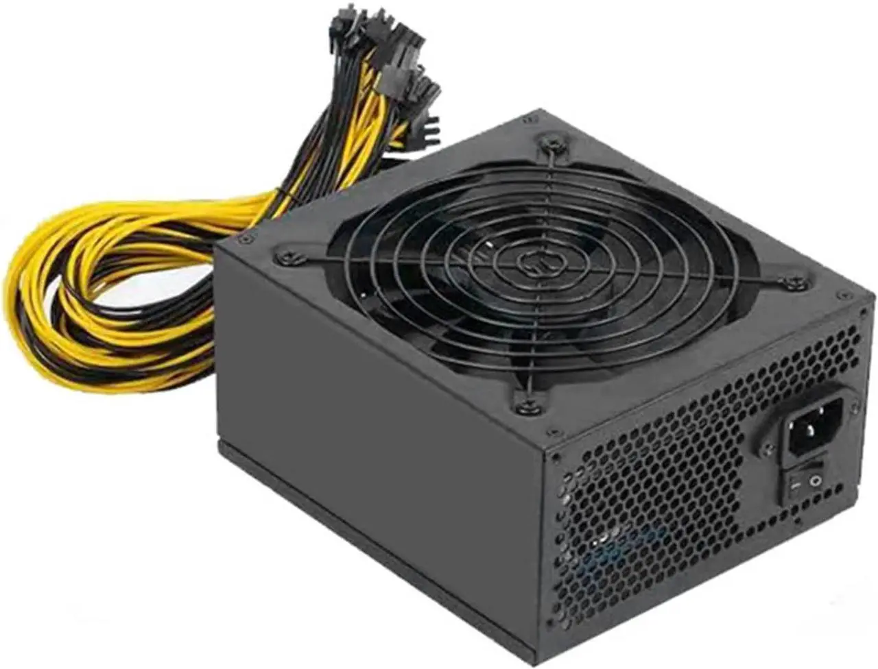 Alt view image 3 of 7 - SAAWEE Bitcoin Miner Power Supply 2000W ATX 12V 2.31 Silent Mining Machine Graphics Cards Bitcoin Miner Power Supply