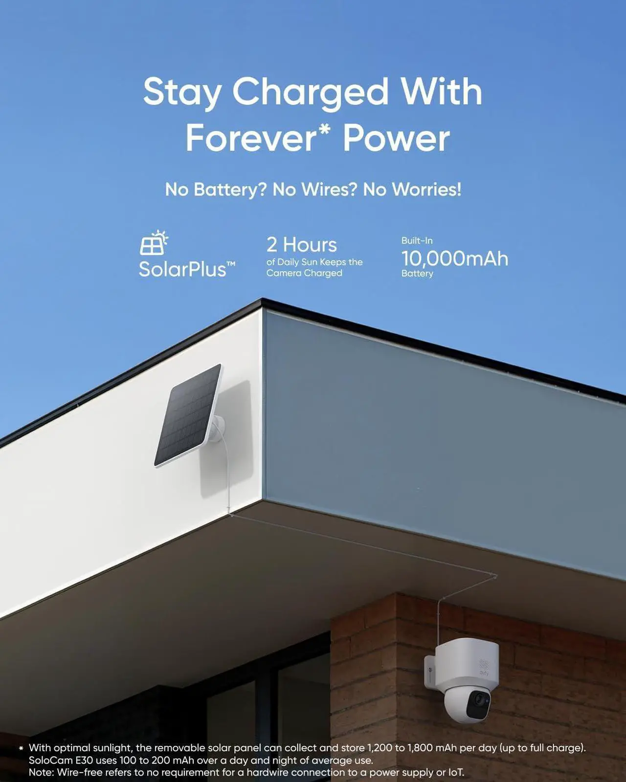 Alt view image 6 of 7 - eufy Security SoloCam E30 with Video Doorbell C21, Solar Powered, 360° Pan, AI Tracking, 2K Clarity, Security Cameras Wireless Outdoor, HomeBase S380 Compatible, No Monthly Fee